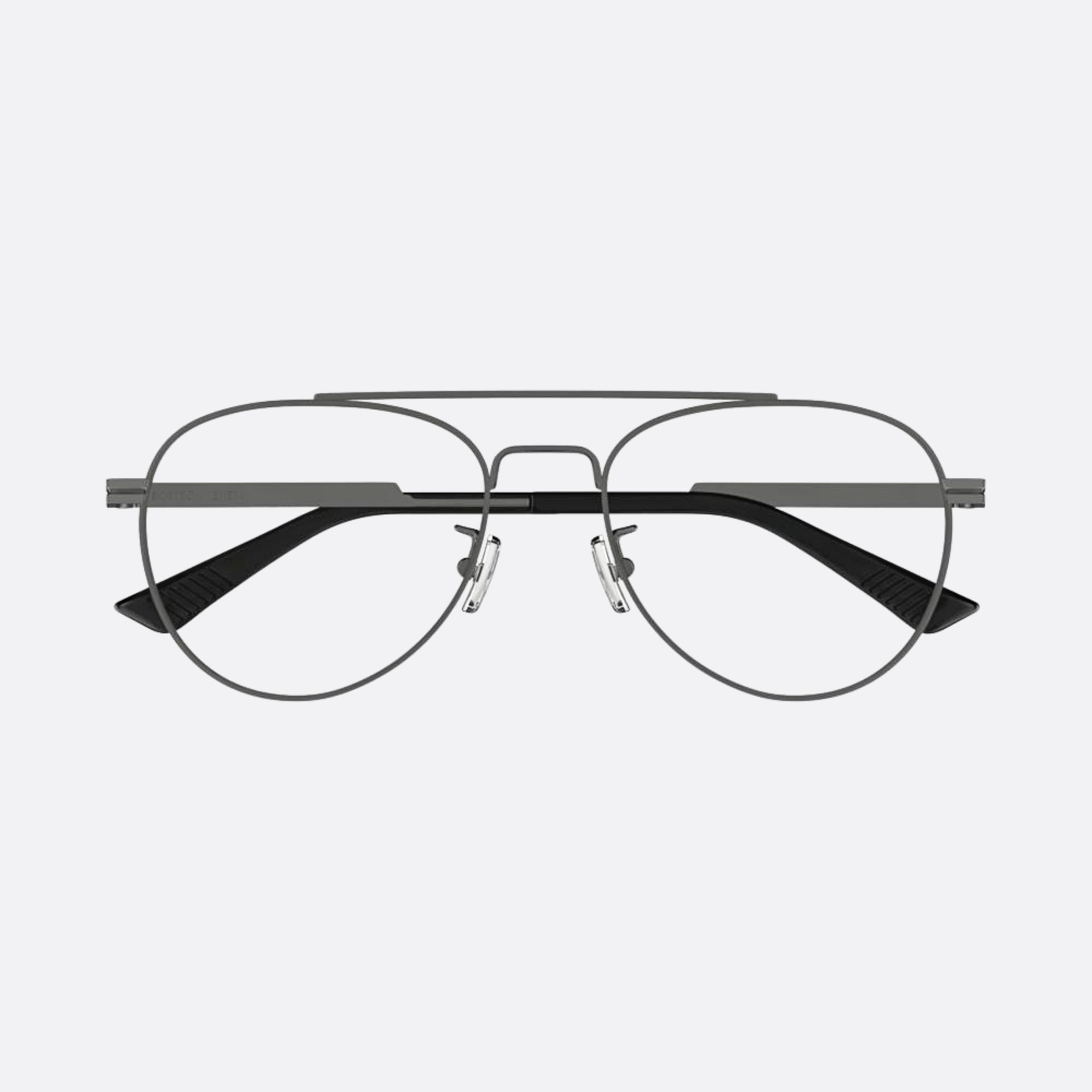 Bottega 54mm Veneta Ruthenium Pilot Unisex Eyeglasses - Main View