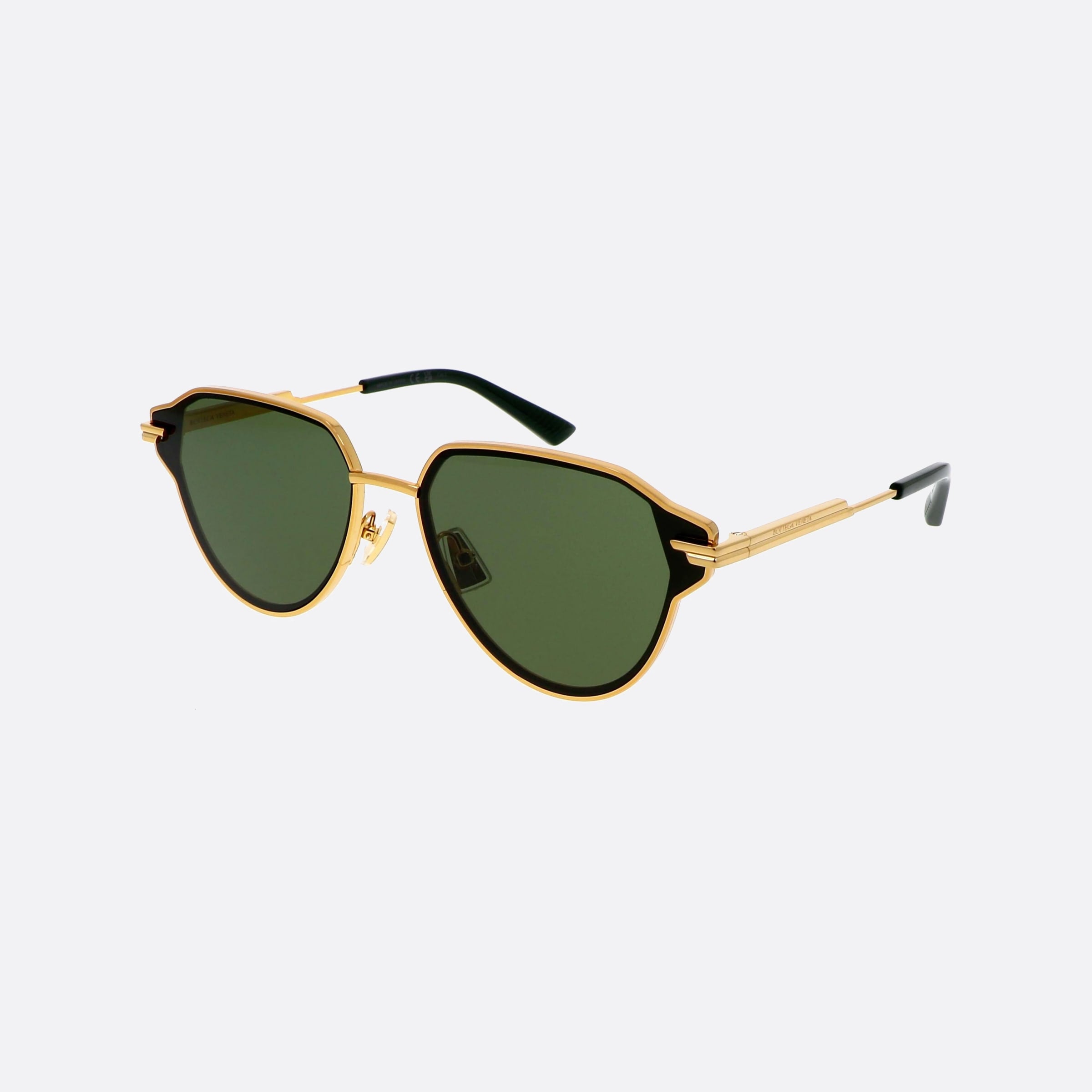 Bottega 63mm Veneta Minimalist Gold Pantos Unisex Sunglasses - Main View