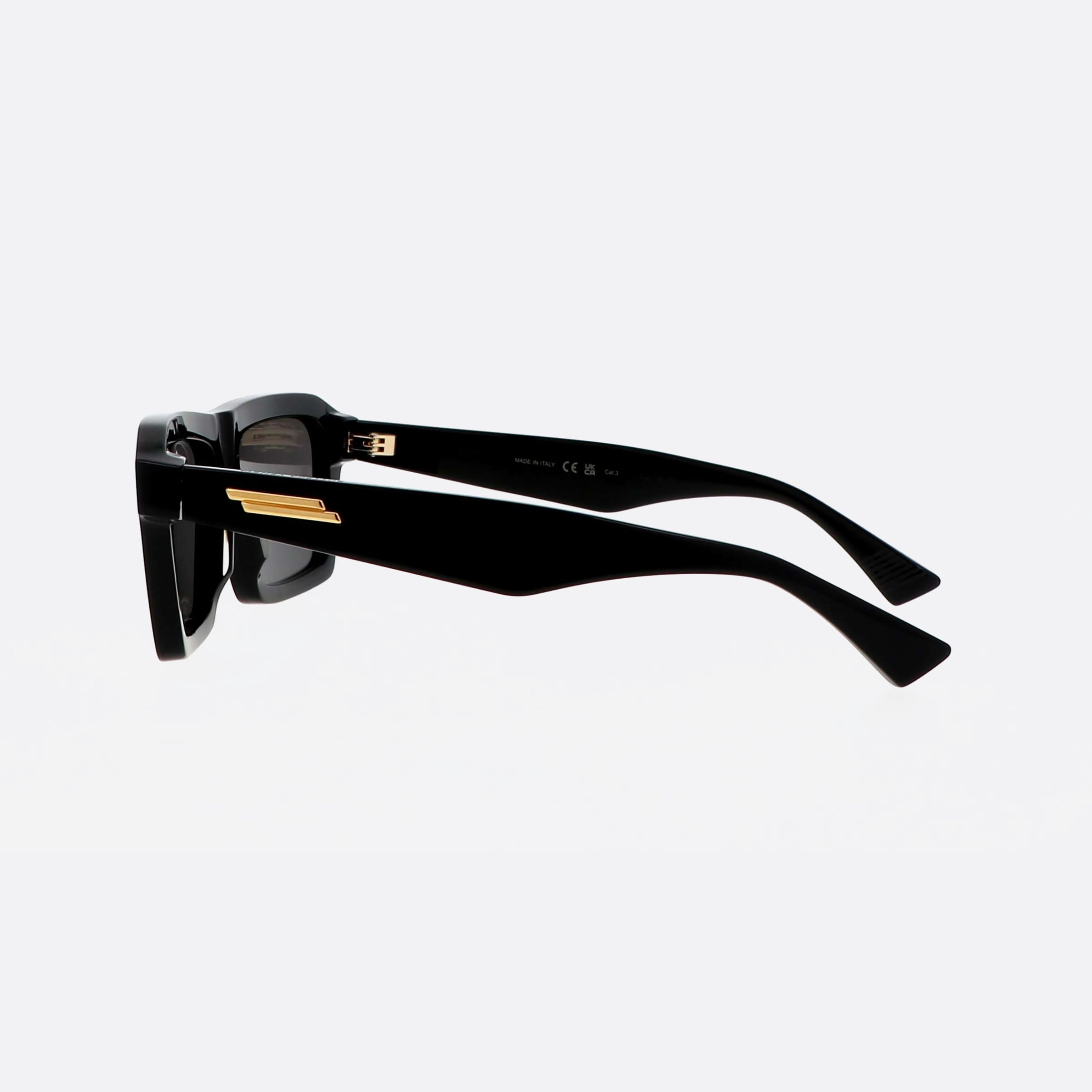 Bottega 55mm Veneta New Classic Havana Squared Man Sunglasses - Detail View