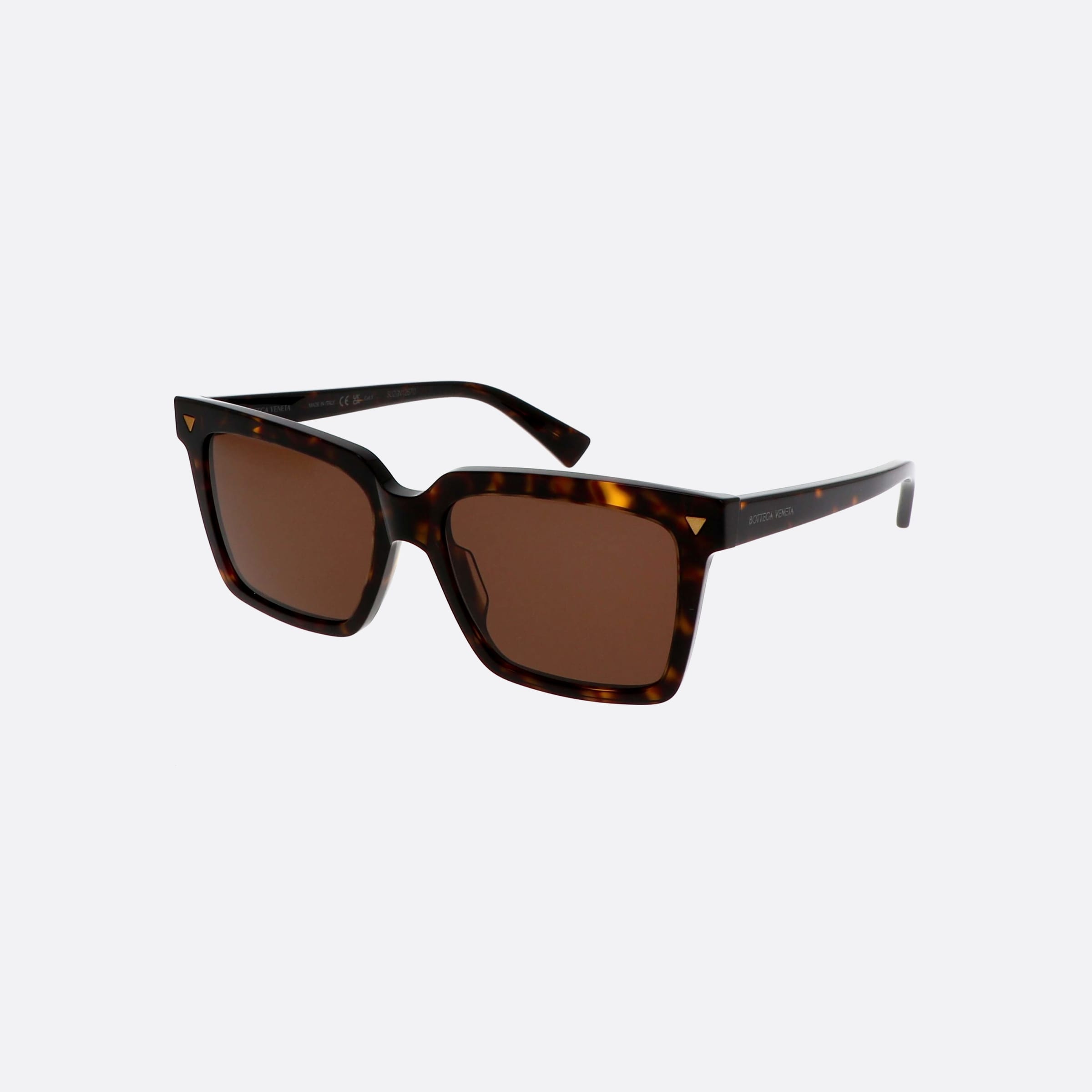 Bottega 55mm Veneta New Classic Havana Squared Woman Sunglasses - Main View