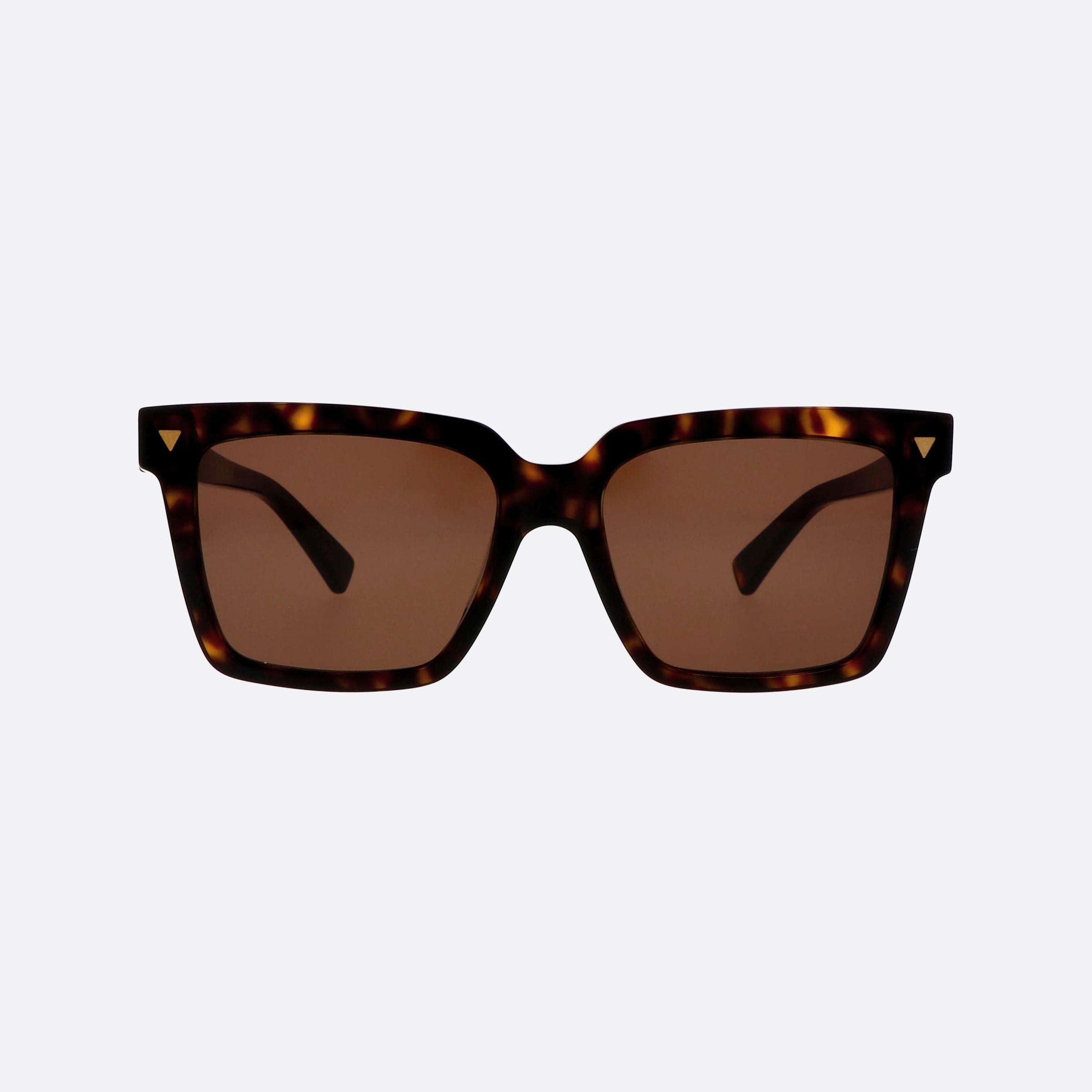Bottega 55mm Veneta New Classic Havana Squared Woman Sunglasses - Side View