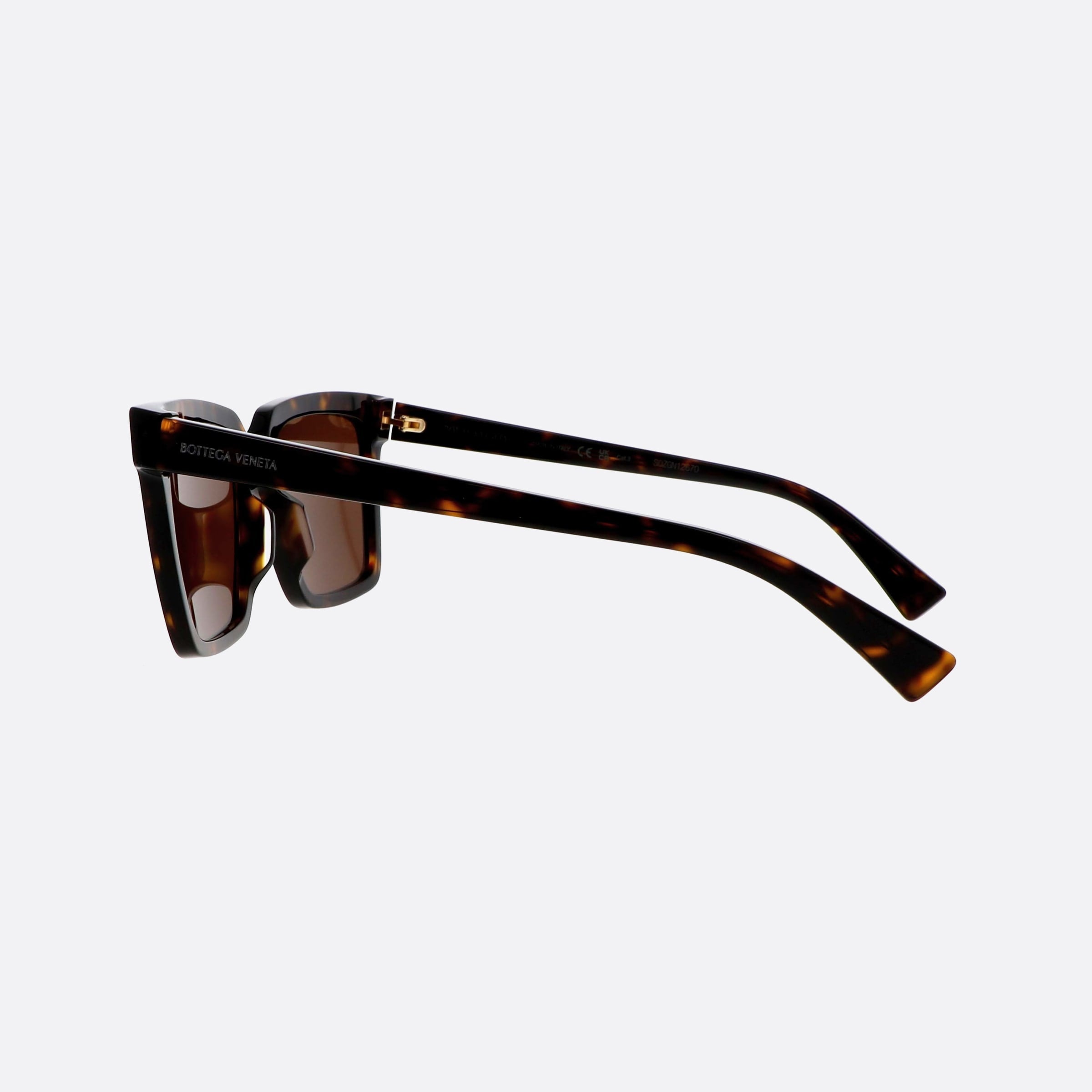 Bottega 55mm Veneta New Classic Havana Squared Woman Sunglasses - Detail View