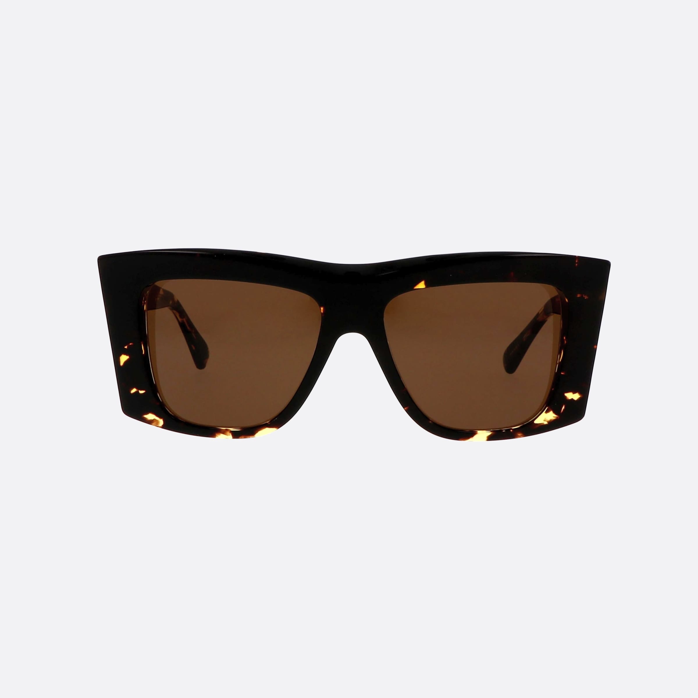 Bottega 54mm Veneta New Classic Havana Squared Woman Sunglasses - Side View