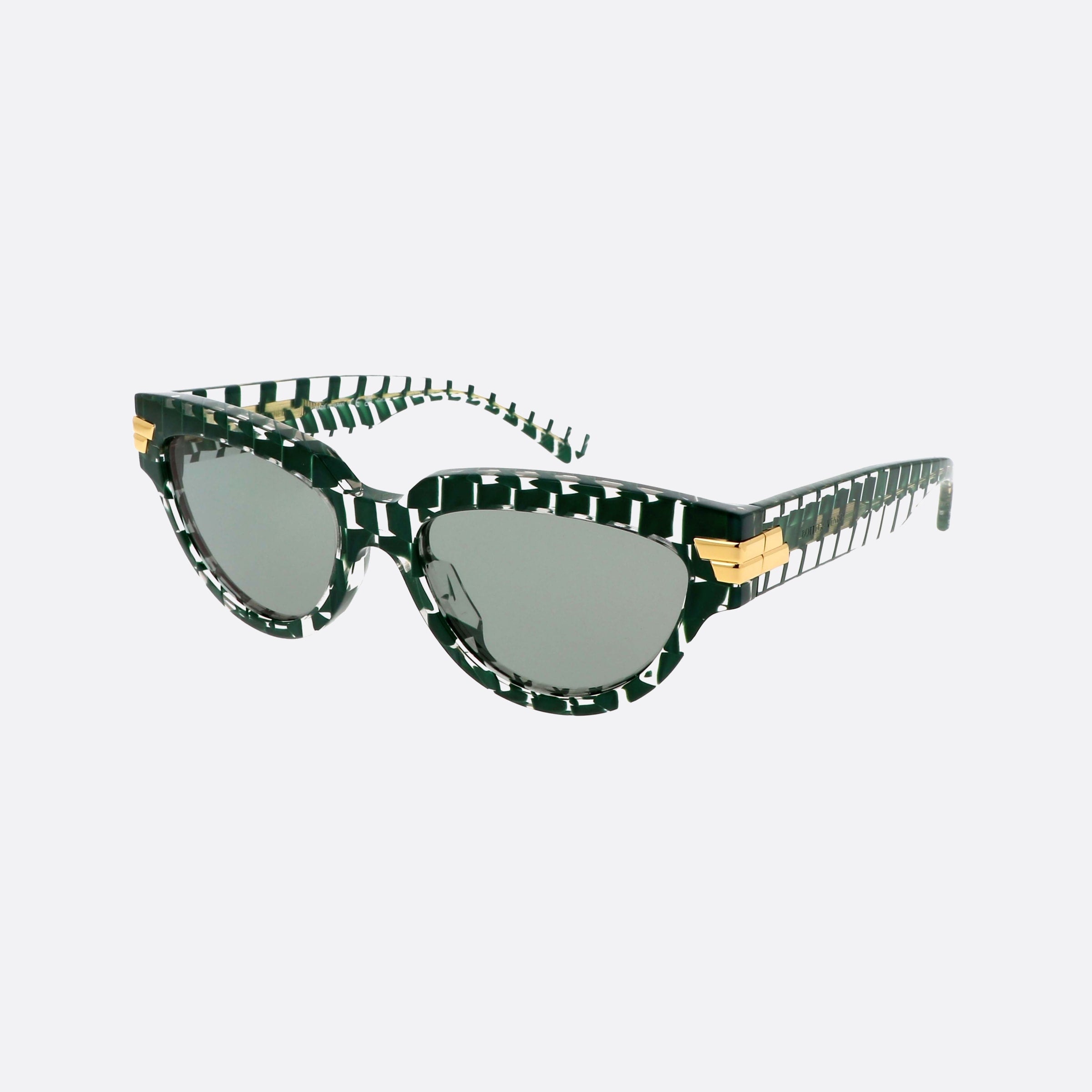 Bottega 55mm Veneta Unapologetic Green Cat Eyes Woman Sunglasses - Main View