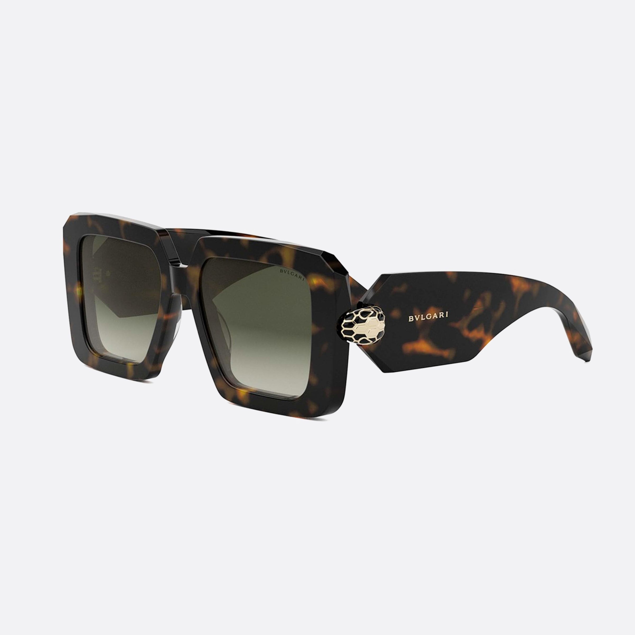 Bulgari 52mm Serpenti Bv40006i 52f Tortoise Square Unisex Sunglasses - Main View