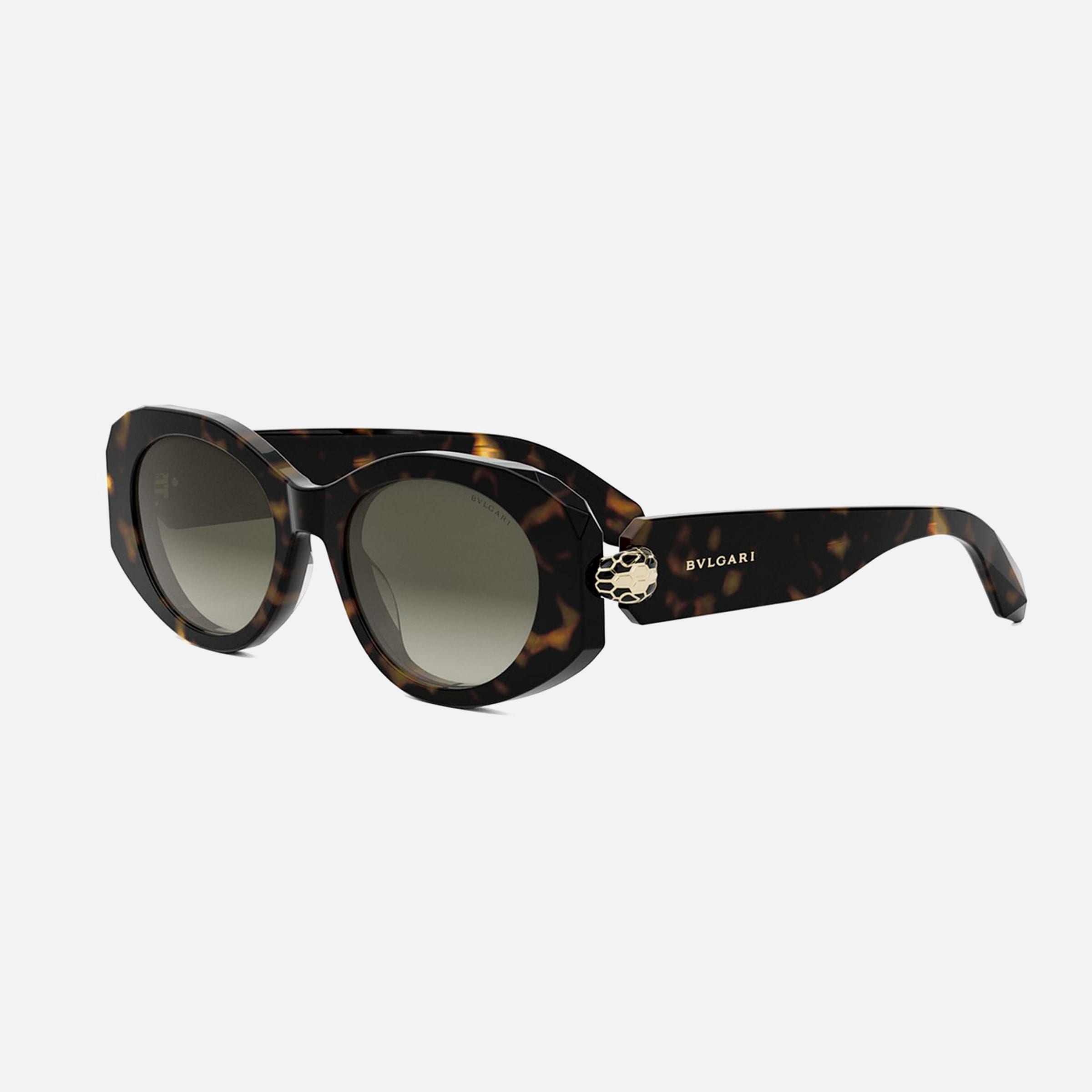 Bulgari 52mm Serpenti Bv40007i 52f Tortoise Oval Unisex Sunglasses - Main View
