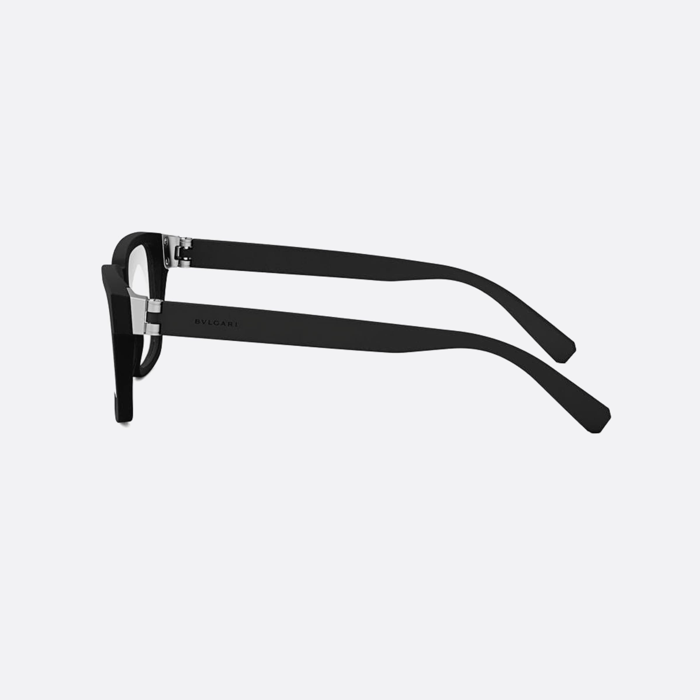 Bvlgari 54mm Aluminium Black Rectangle Men Eyeglasses - Detail View