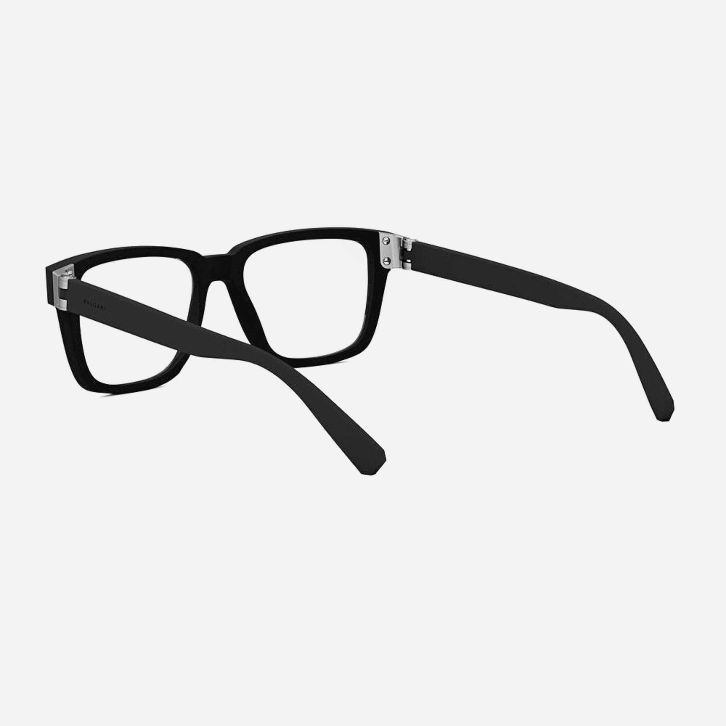 Bvlgari 54mm Aluminium Black Rectangle Men Eyeglasses - Lifestyle Shot