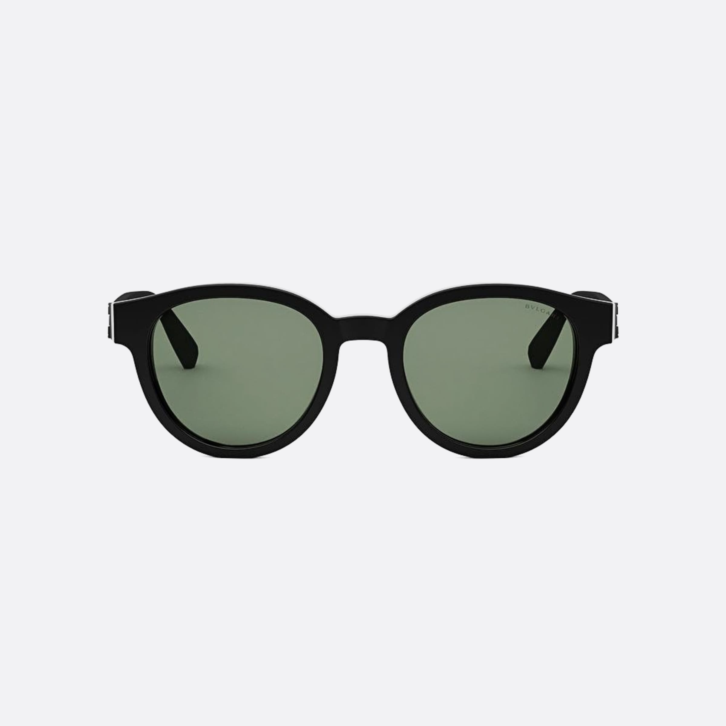 Bvlgari 51mm Aluminium 01n Black Round Men Sunglasses - Main View