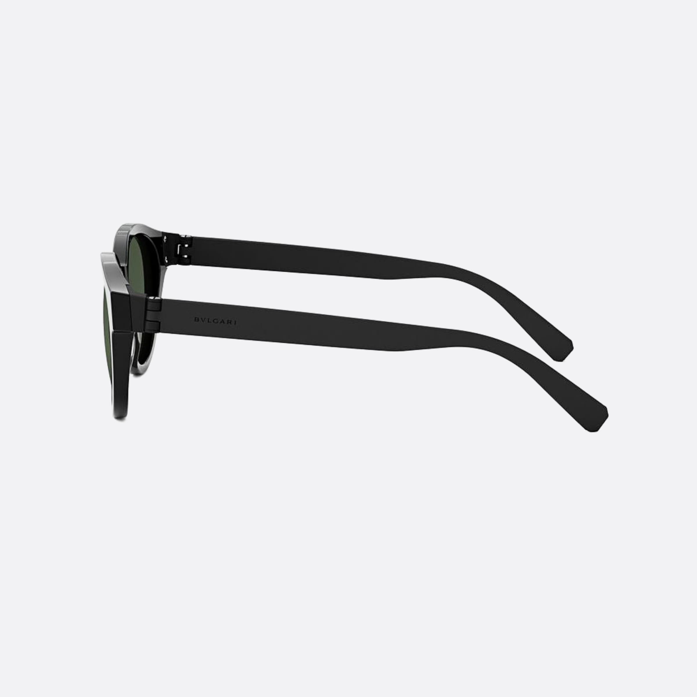 Bvlgari 51mm Aluminium 01n Black Round Men Sunglasses - Detail View