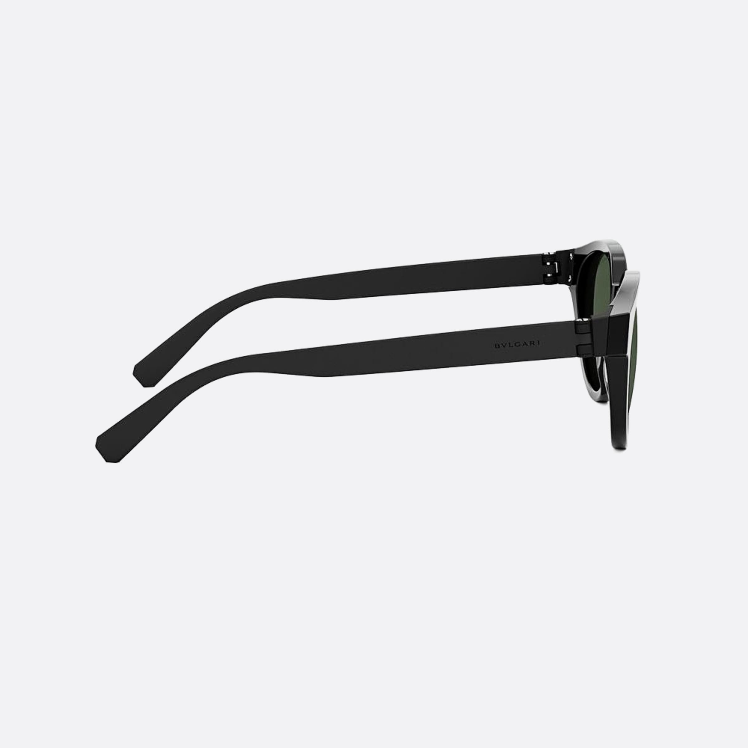 Bvlgari 51mm Aluminium 01n Black Round Men Sunglasses - Additional Angle