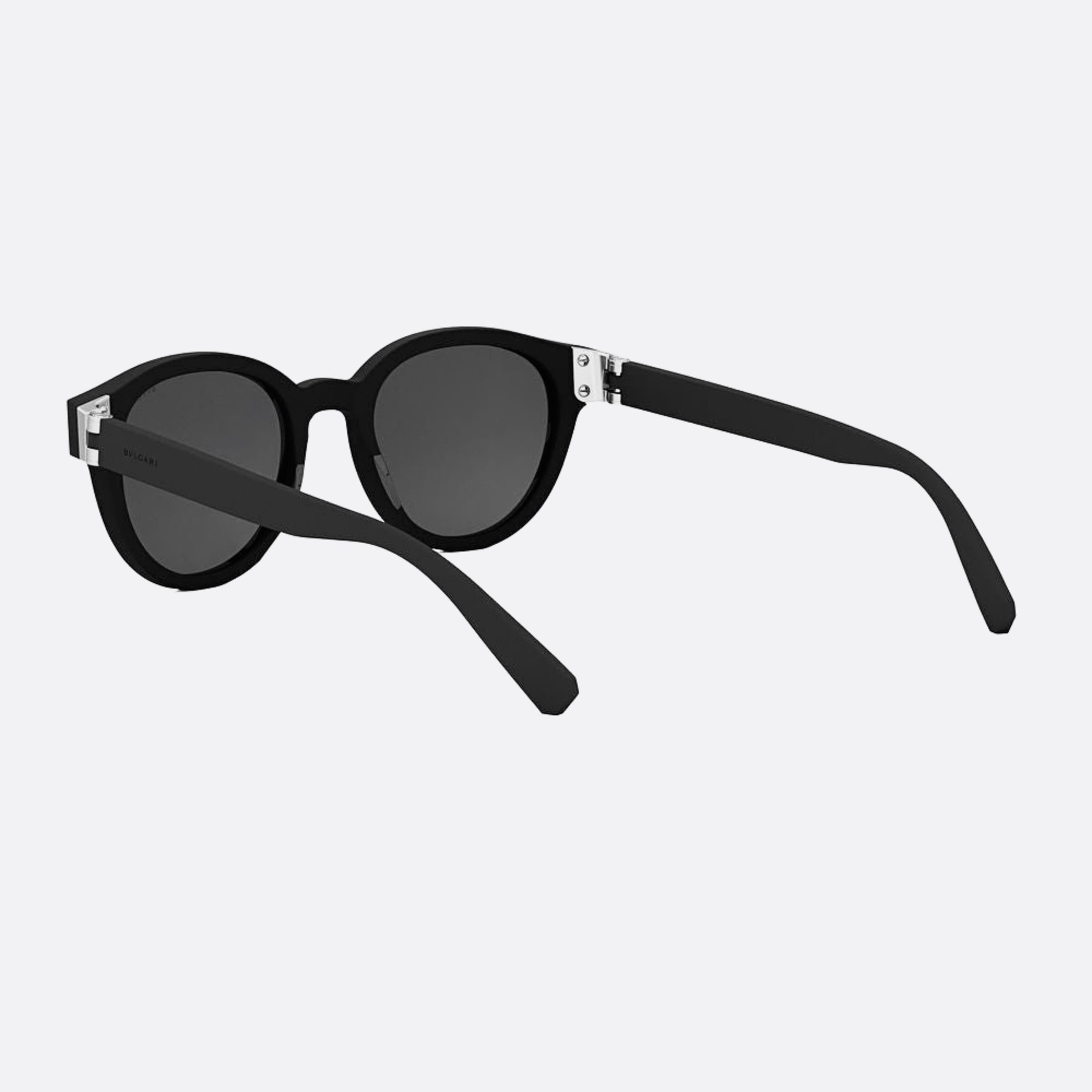 Bvlgari 51mm Aluminium 02a Black Round Men Sunglasses - Lifestyle Shot