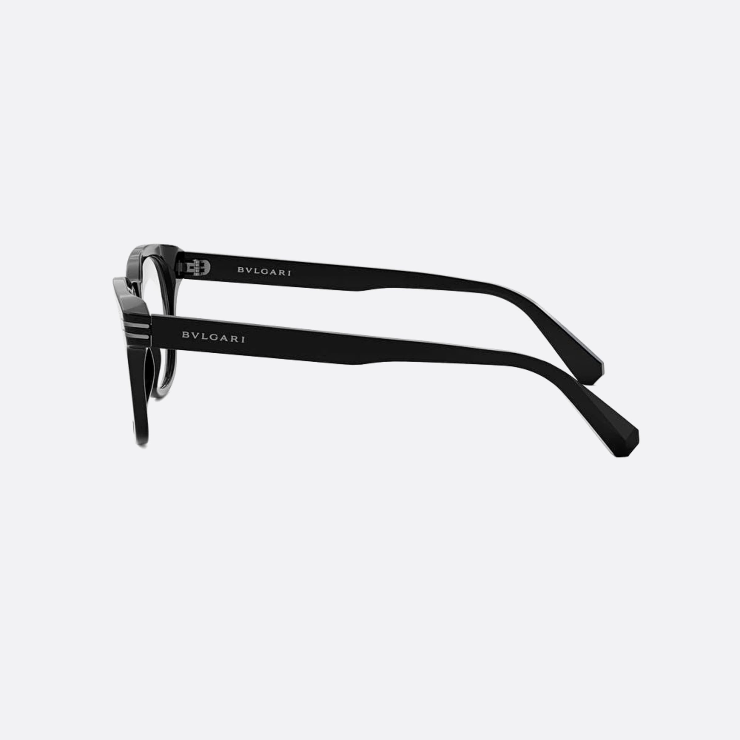 Bvlgari 50mm Zero1 Black Squared Men Eyeglasses - Detail View