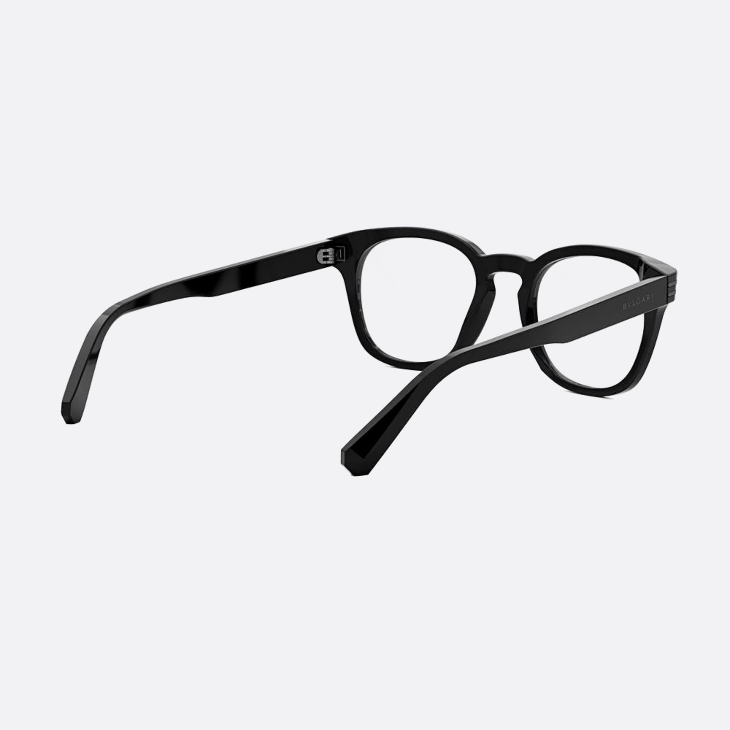 Bvlgari 50mm Zero1 Black Squared Men Eyeglasses - Additional Angle