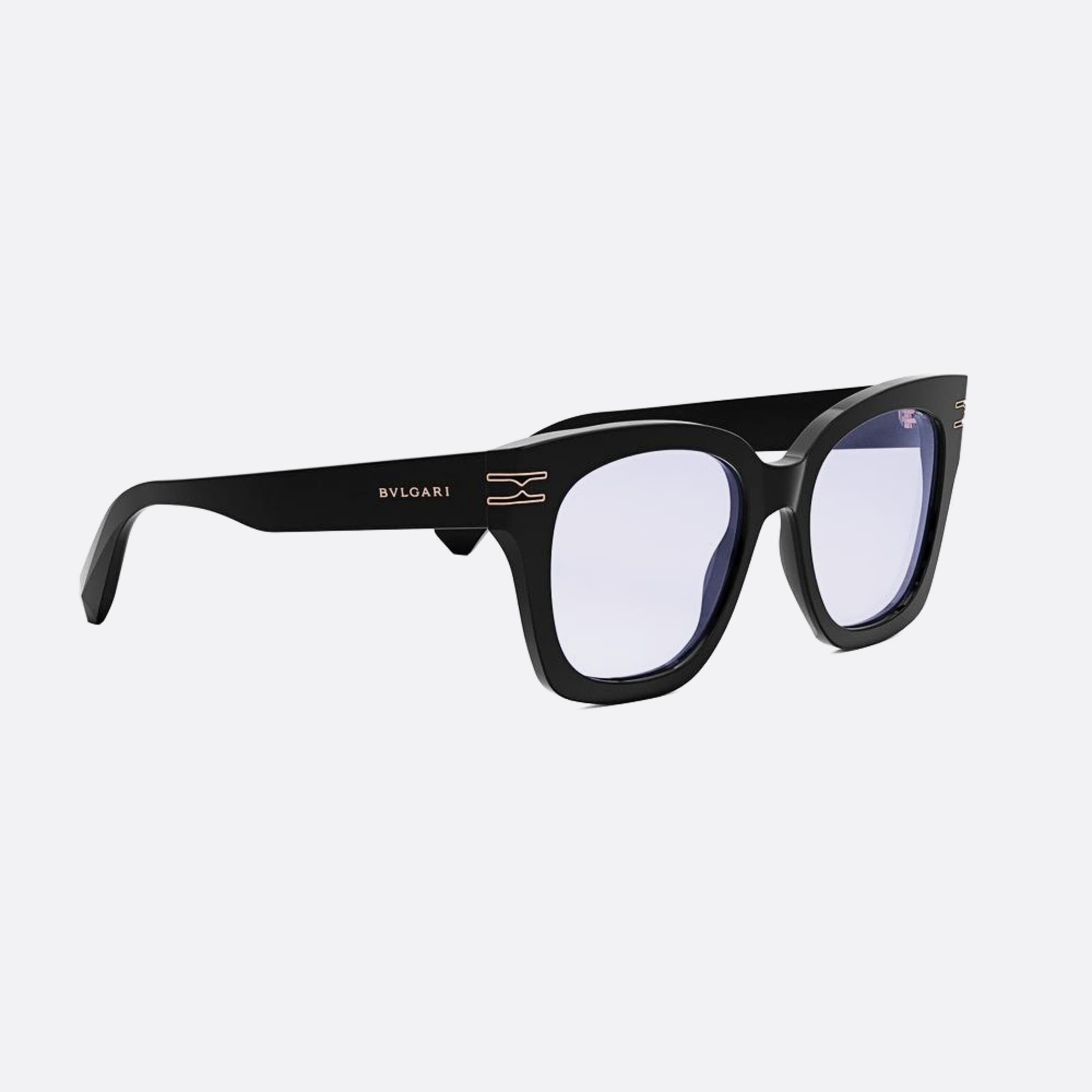 Bvlgari 51mm Zero1 Transparent Geometric Women Eyeglasses - Additional Angle