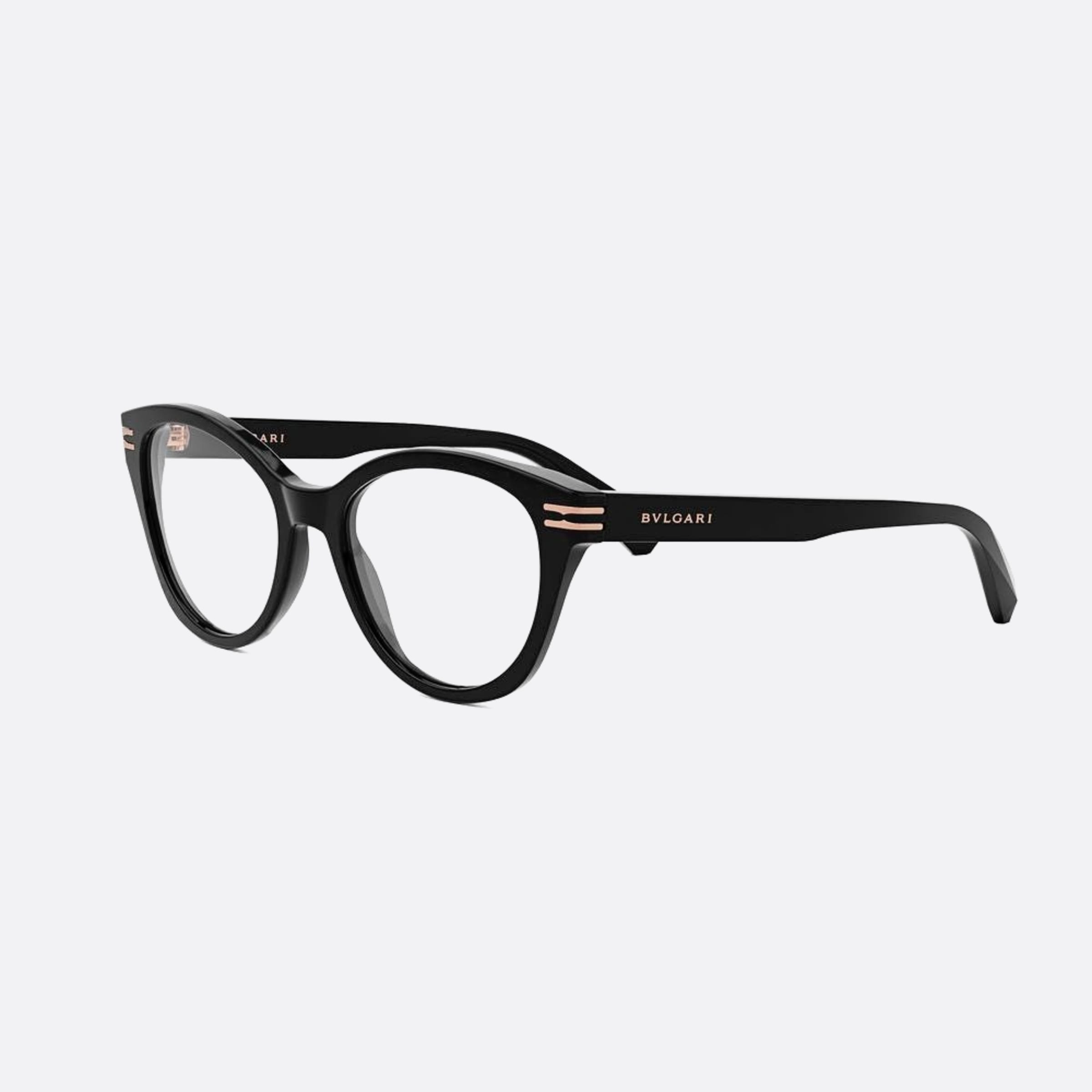 Bvlgari 52mm Zero1 Black Cat Eye Women Eyeglasses - Side View