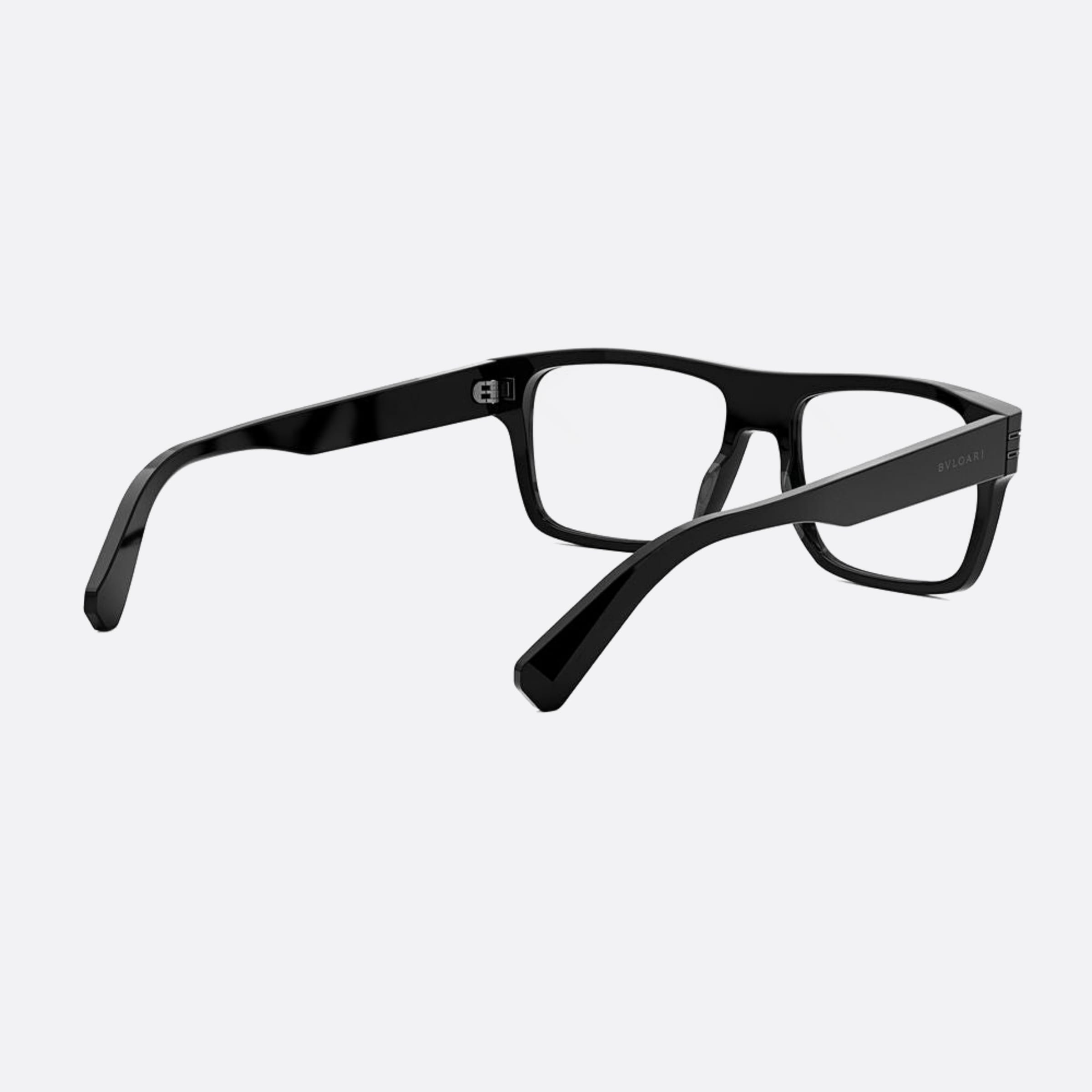 Bvlgari 55mm Zero1 Black Rectangle Men Eyeglasses - Additional Angle