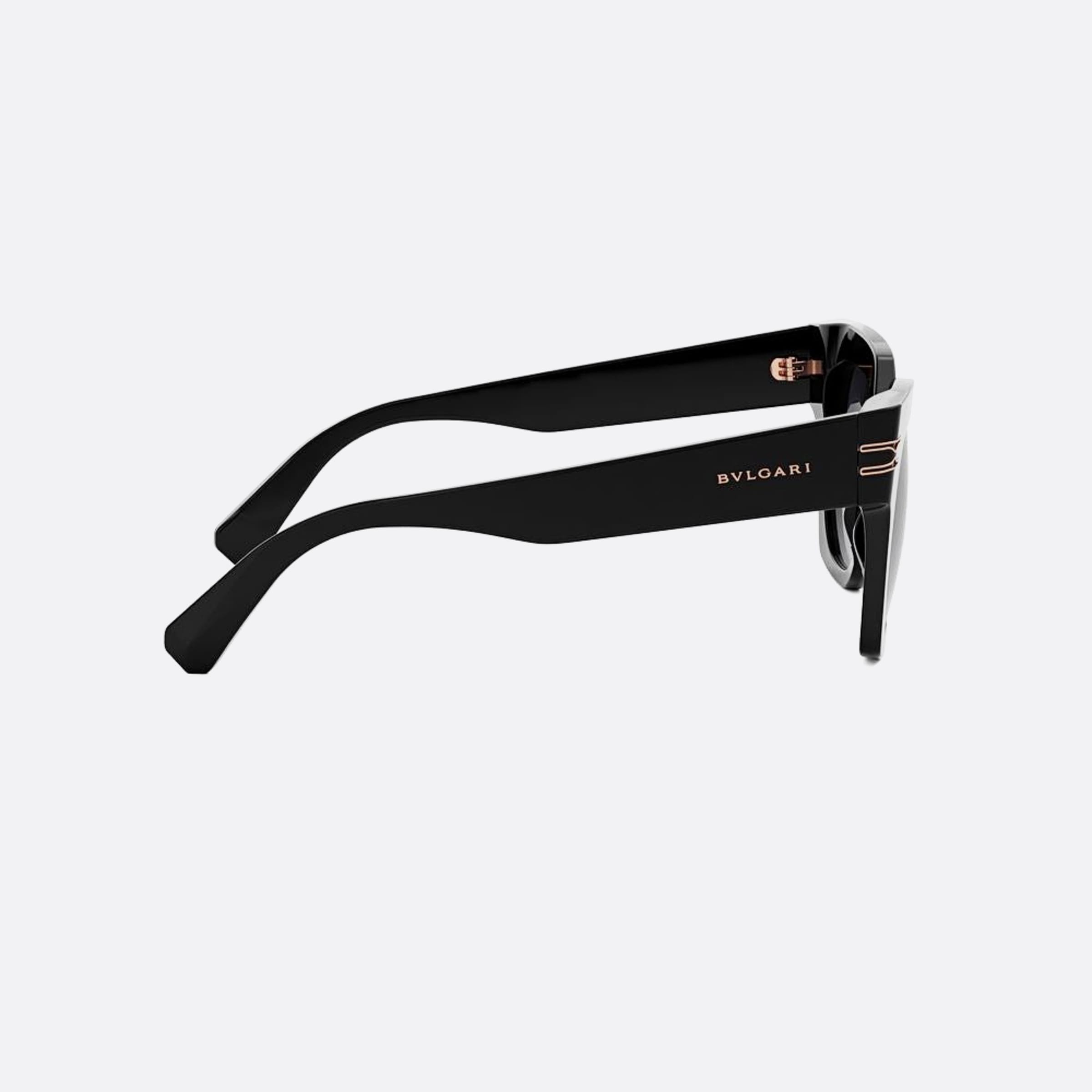 Bvlgari 49mm Zero1 01b Black Geometric Women Sunglasses - Additional Angle