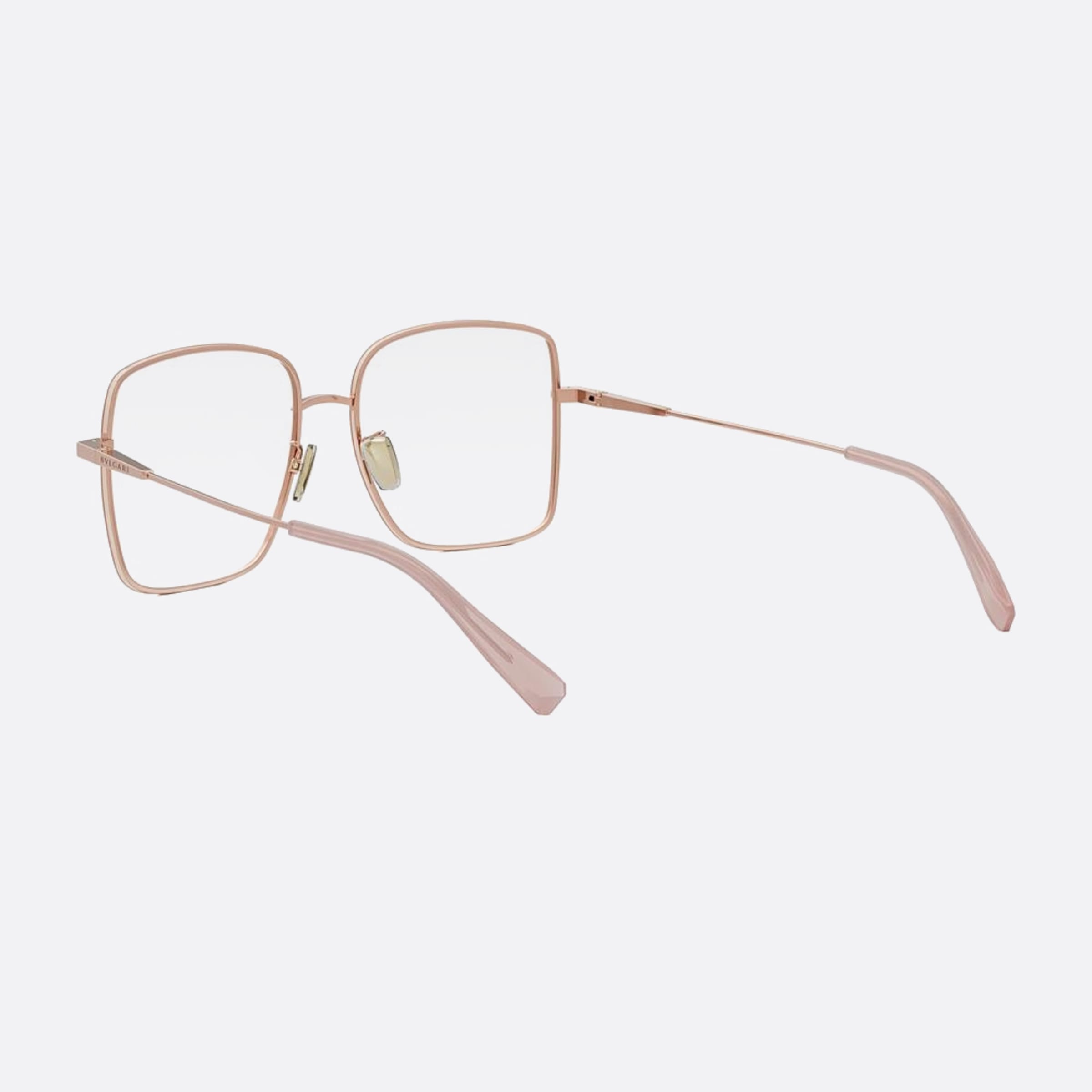 Bvlgari 54mm Zero1 Pink Squared Women Eyeglasses - Lifestyle Shot