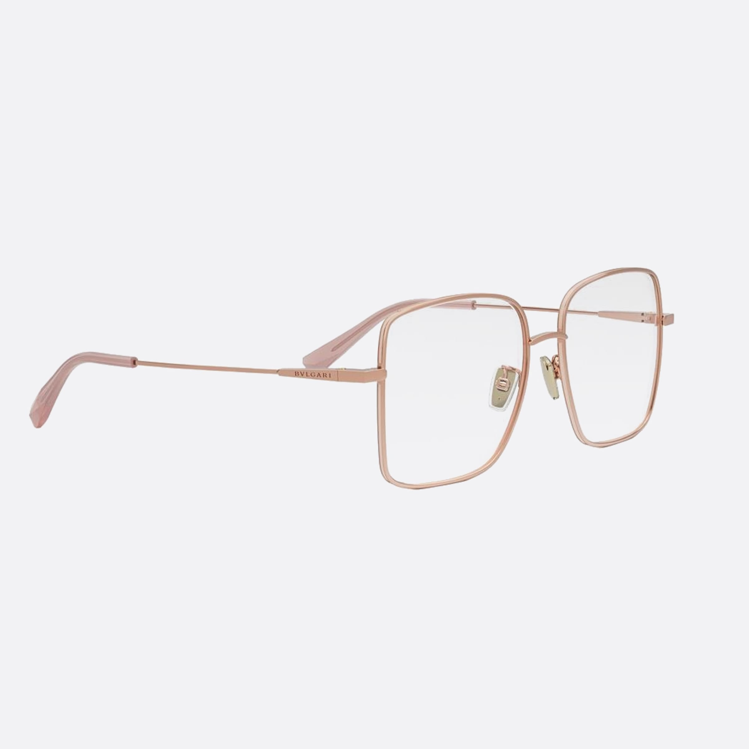 Bvlgari 54mm Zero1 Pink Squared Women Eyeglasses - Additional Angle