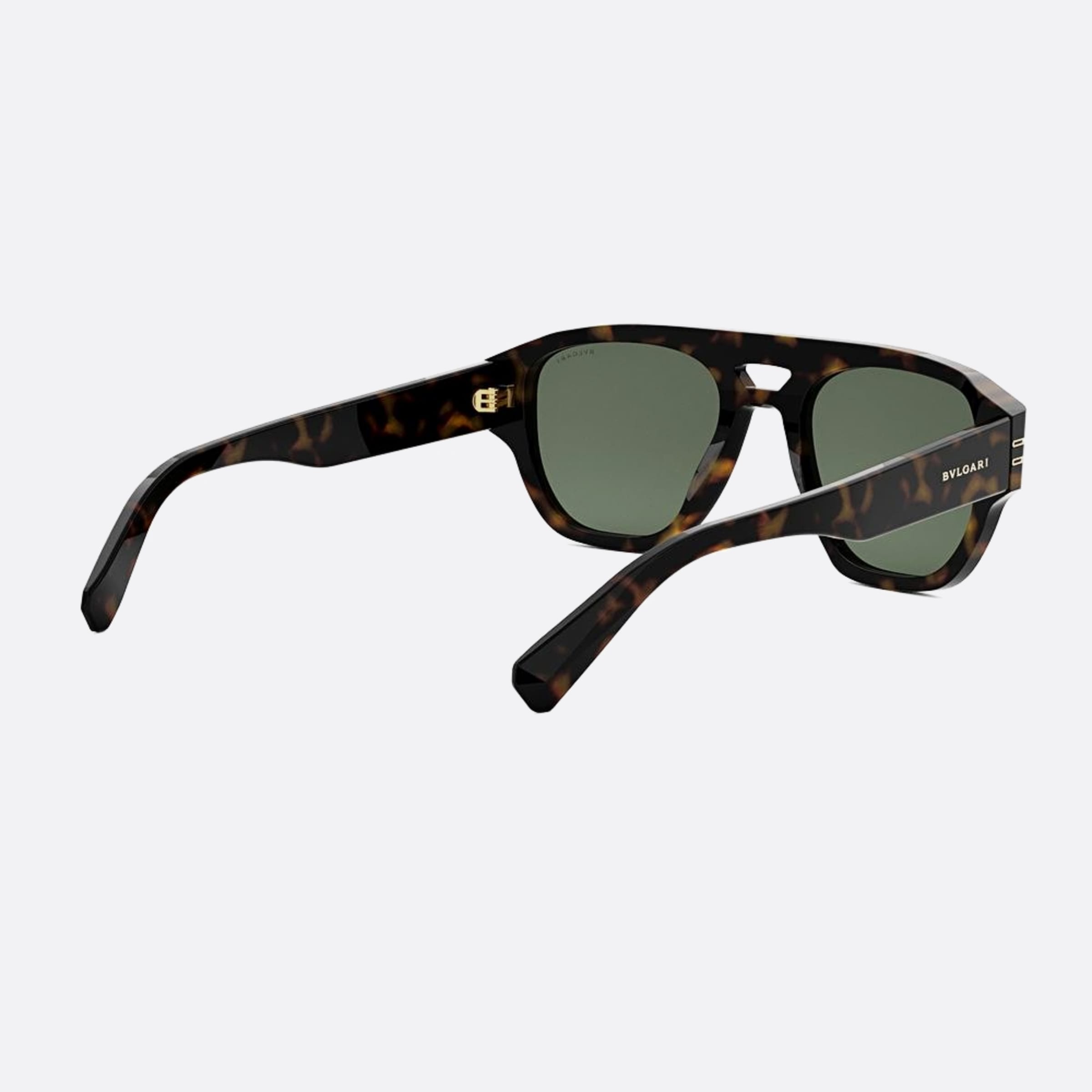 Bvlgari 53mm Zero1 52n Havana Pilot Men Sunglasses - Additional Angle