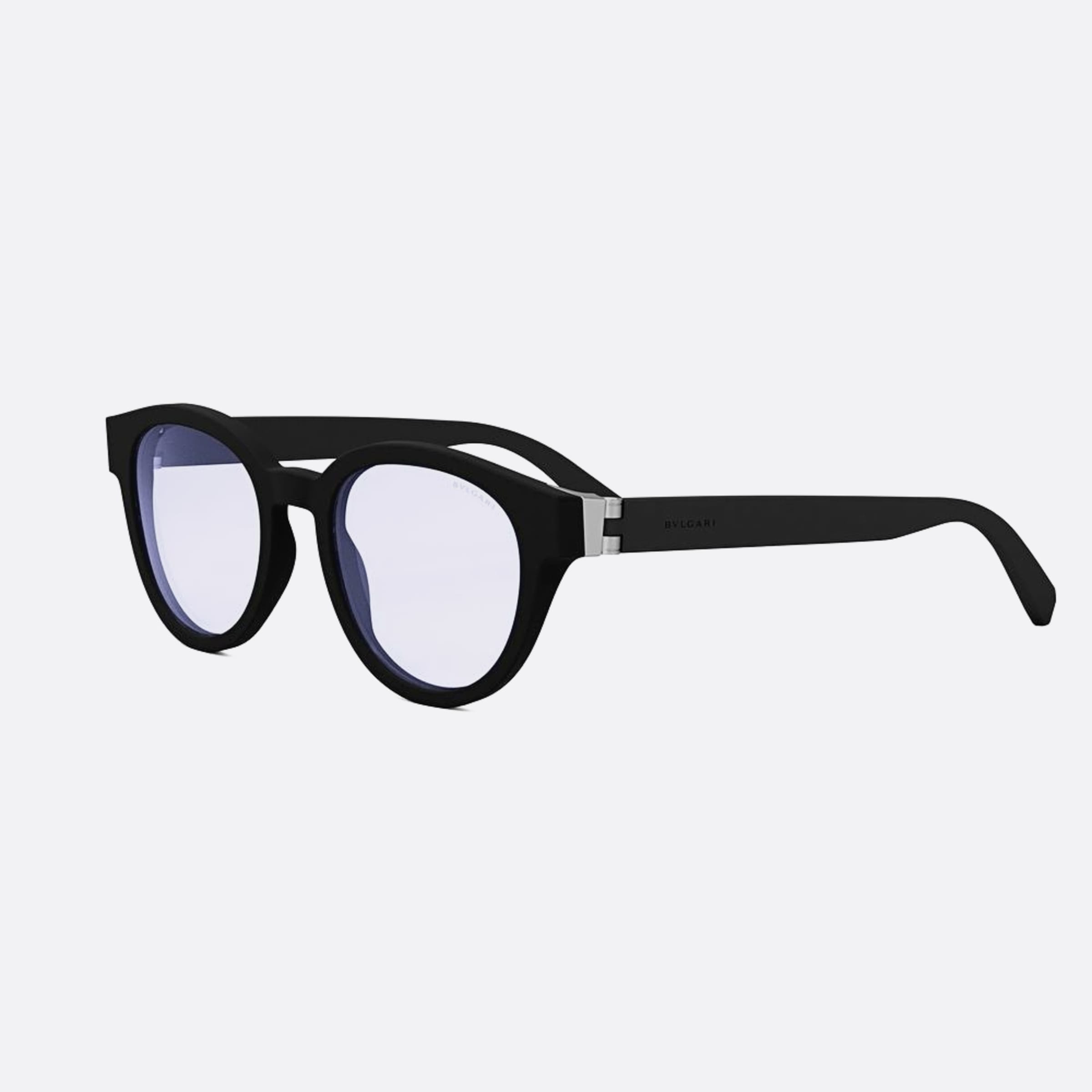 Bvlgari 50mm Bvlgari Aluminium Black Pantos Men Eyeglasses - Side View