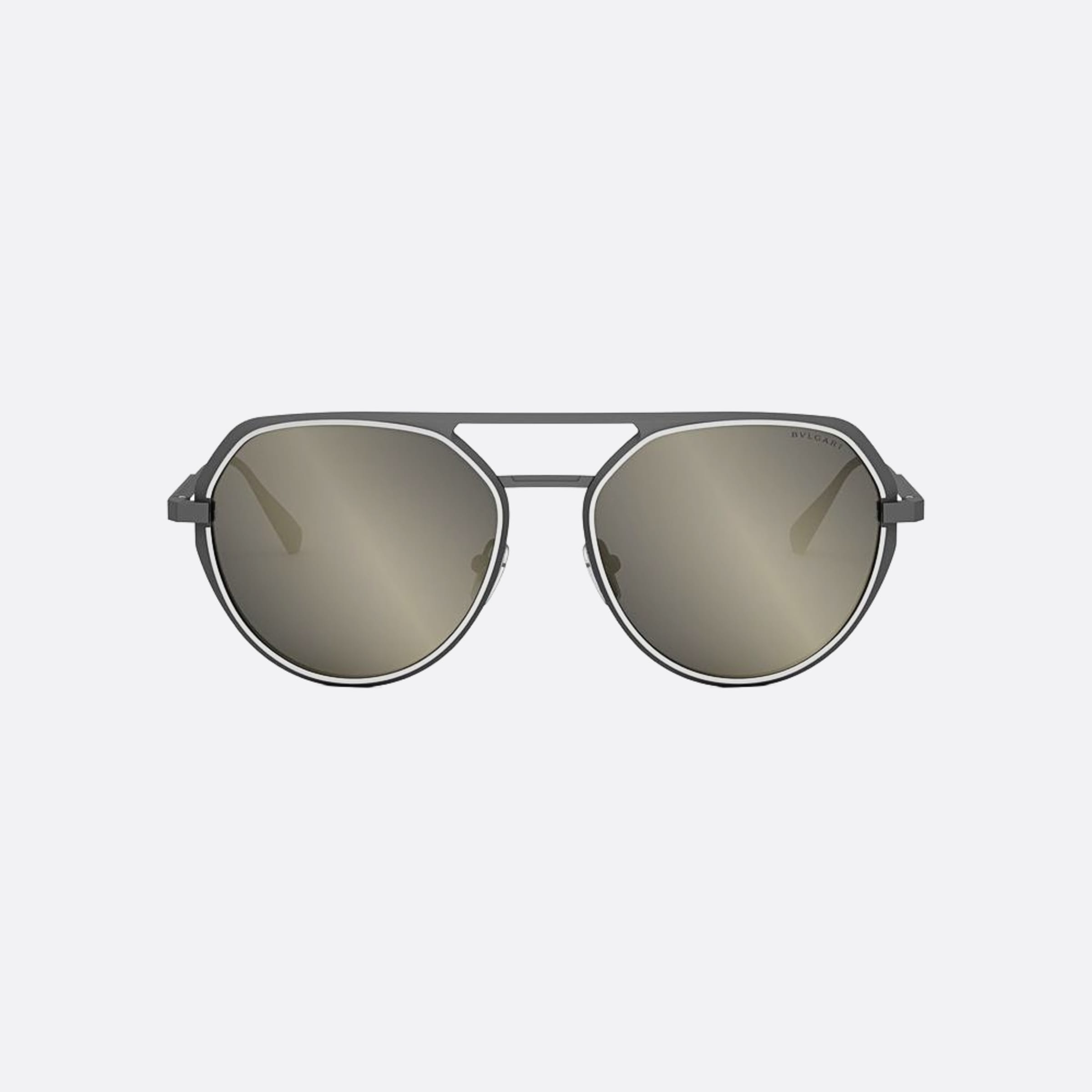 Bvlgari 56mm Octo 15c Silver Geometric Men Sunglasses - Main View