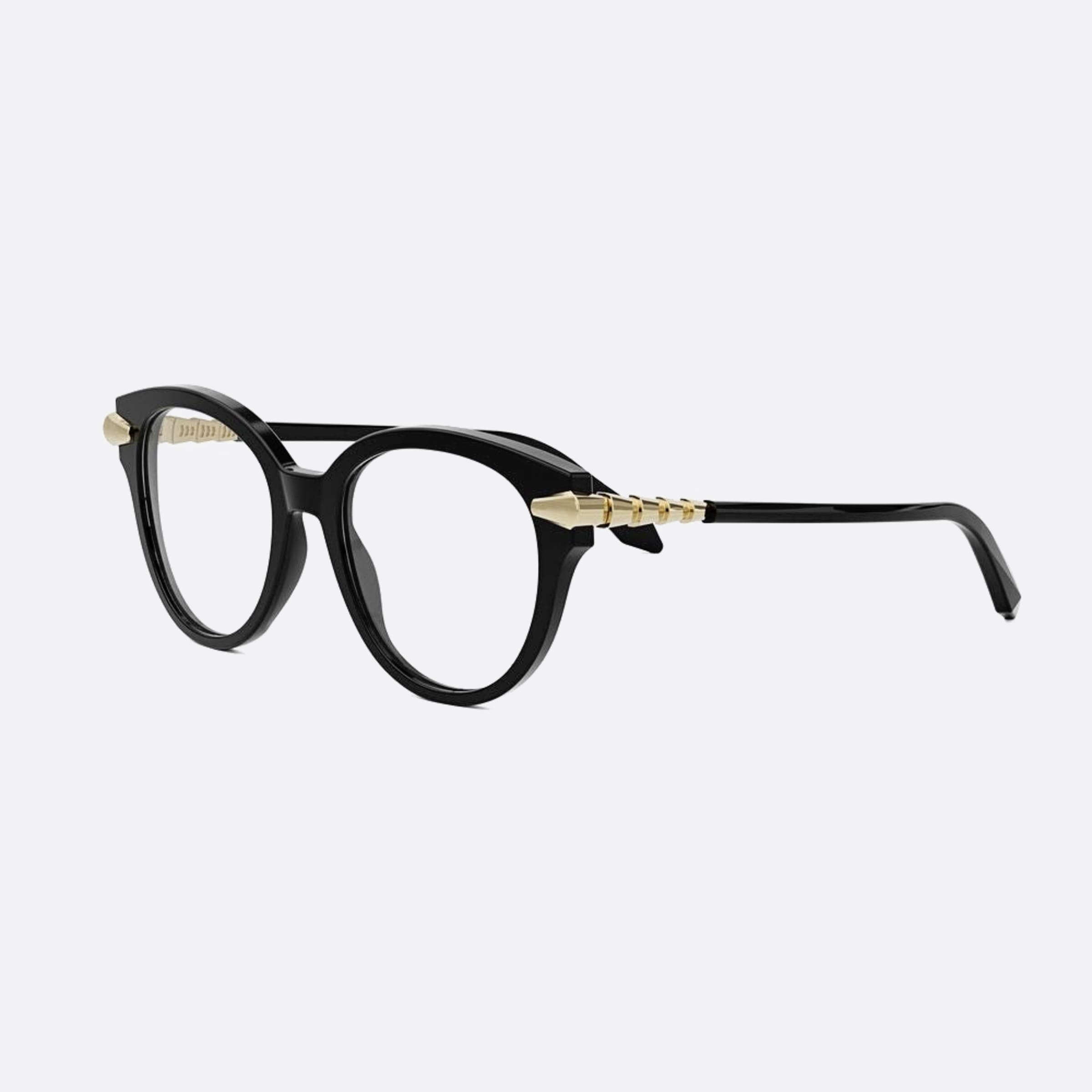 Bvlgari 52mm Serpenti Black Round Women Eyeglasses - Side View