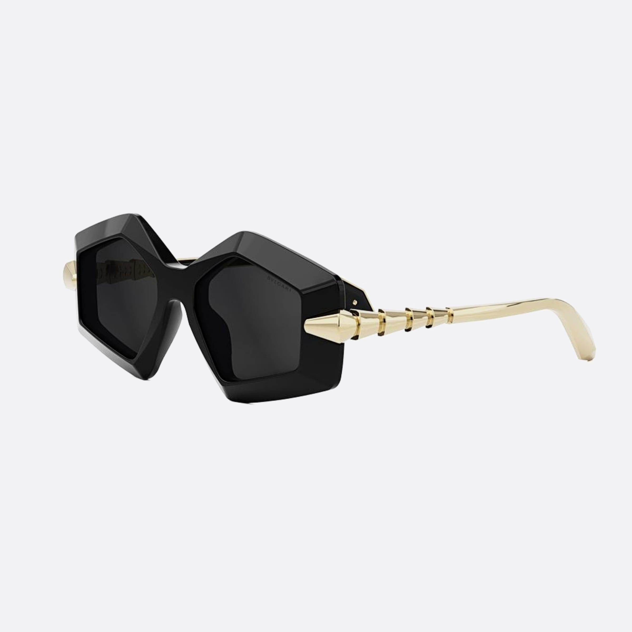 Bvlgari 50mm Serpenti 001a Black Geometric Women Sunglasses - Side View