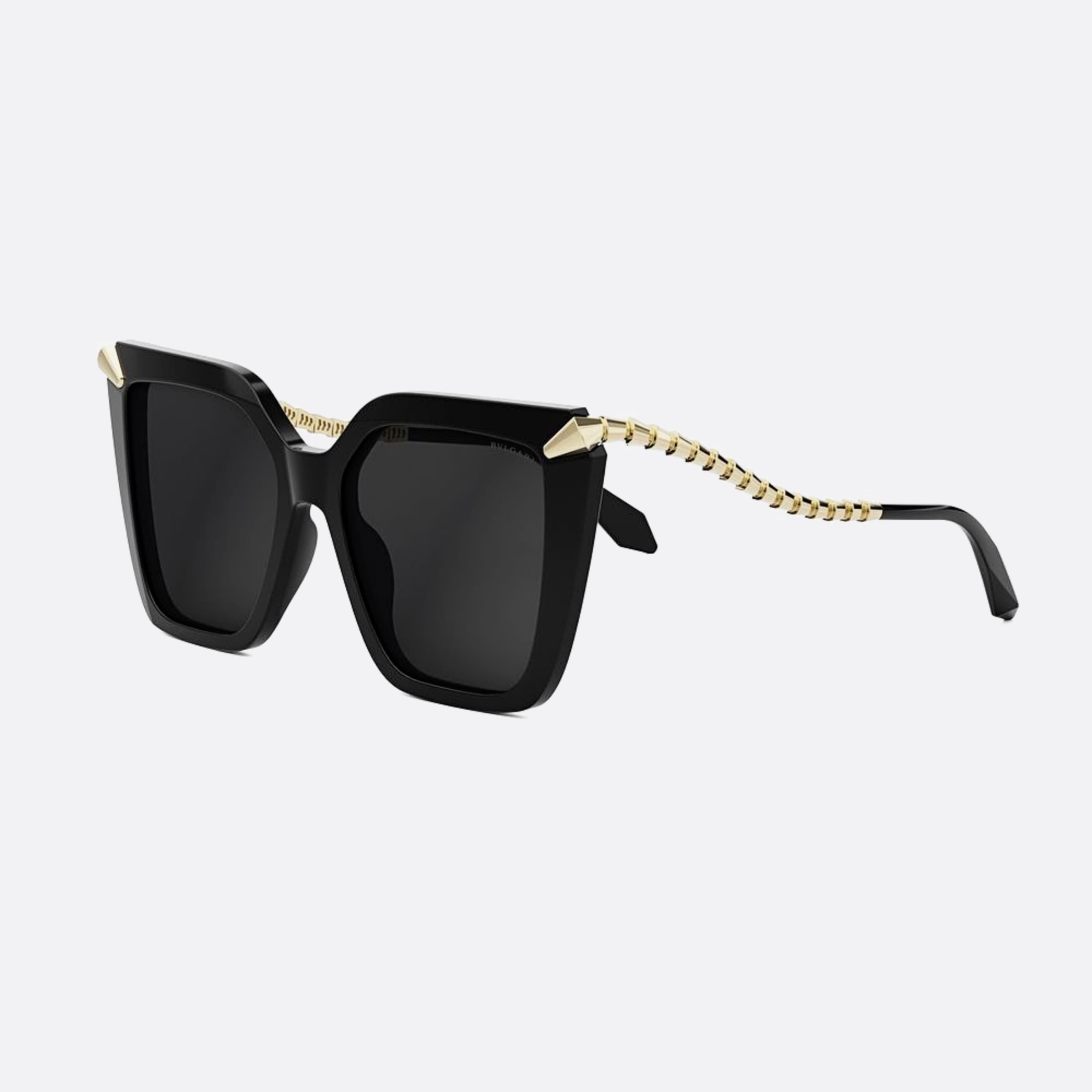 Bvlgari 55mm Serpenti 01a Black Butterfly Women Sunglasses - Side View