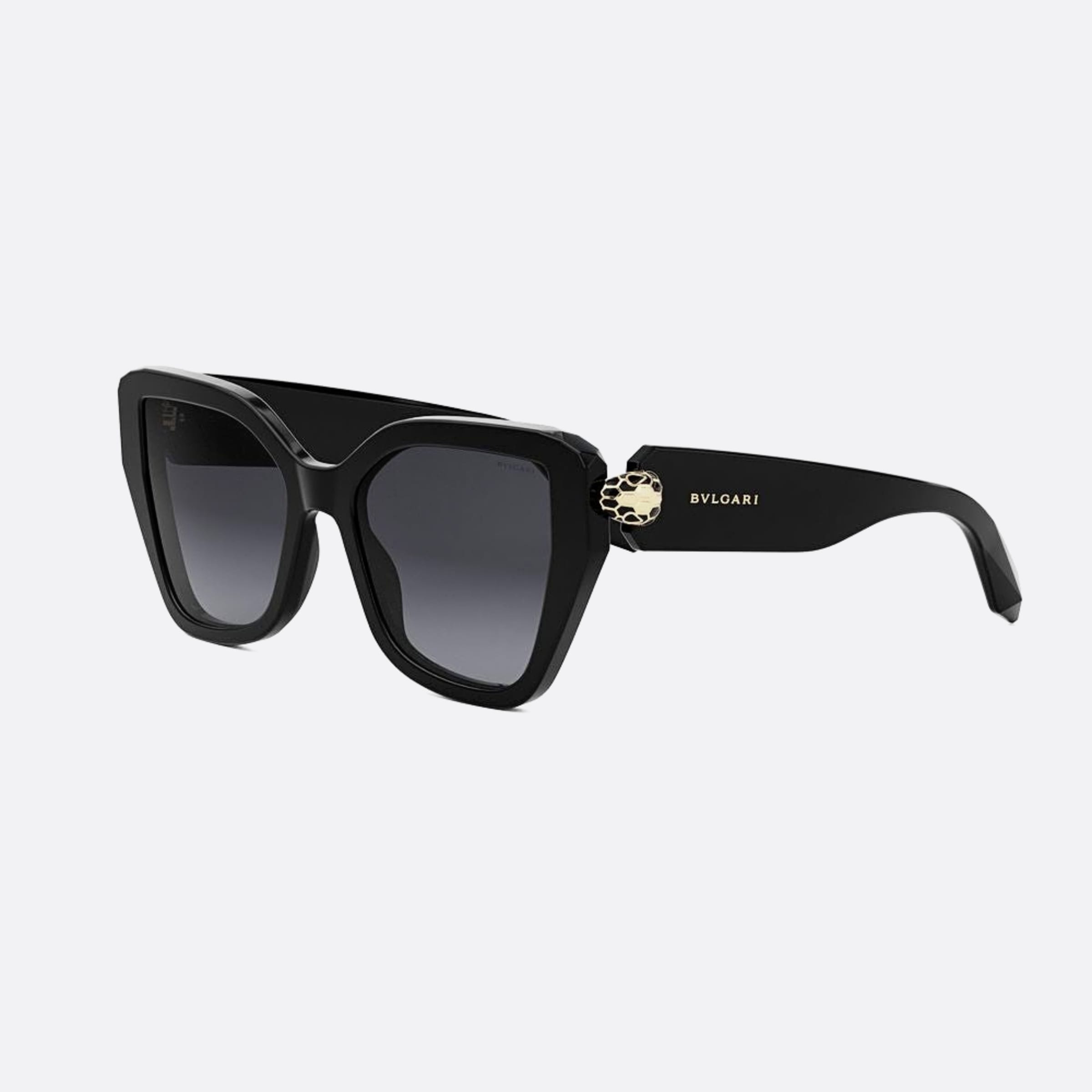 Bvlgari 53mm Serpenti 01b Black Butterfly Women Sunglasses - Side View
