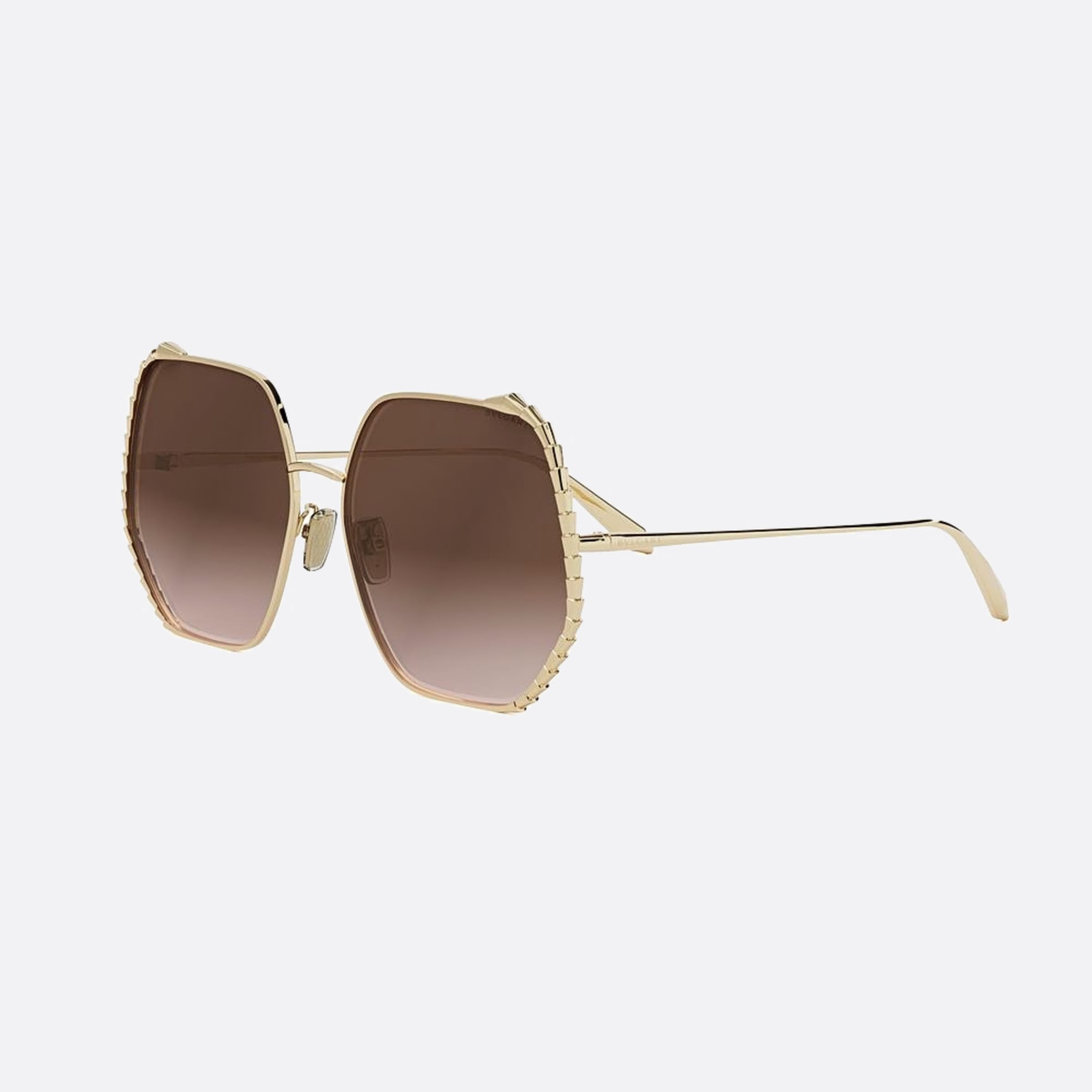 Bvlgari 60mm Serpenti 33f Gold Geometric Women Sunglasses - Side View