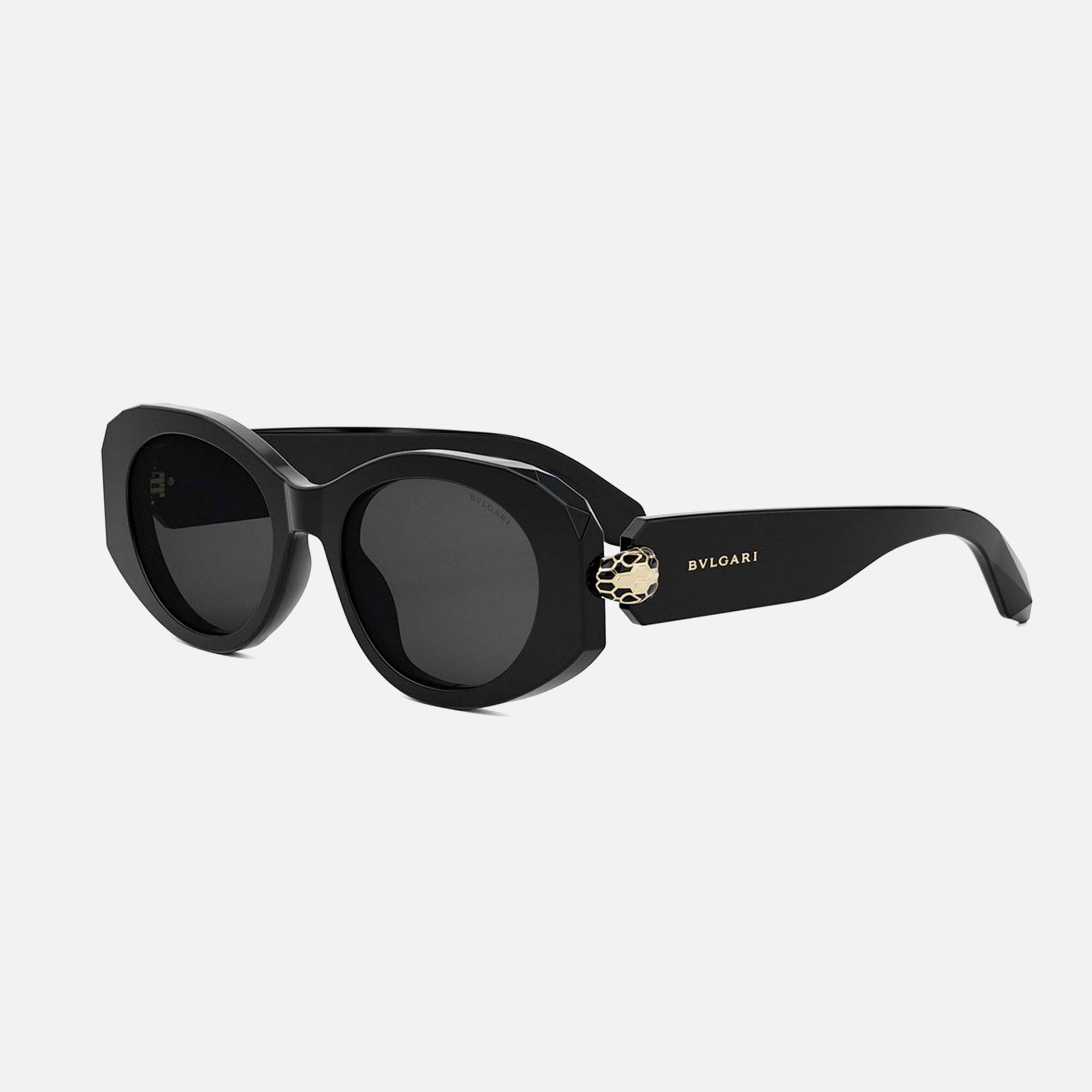 Bvlgari 52mm Serpenti Bv40007i 01a Black Oval Women Sunglasses - Main View