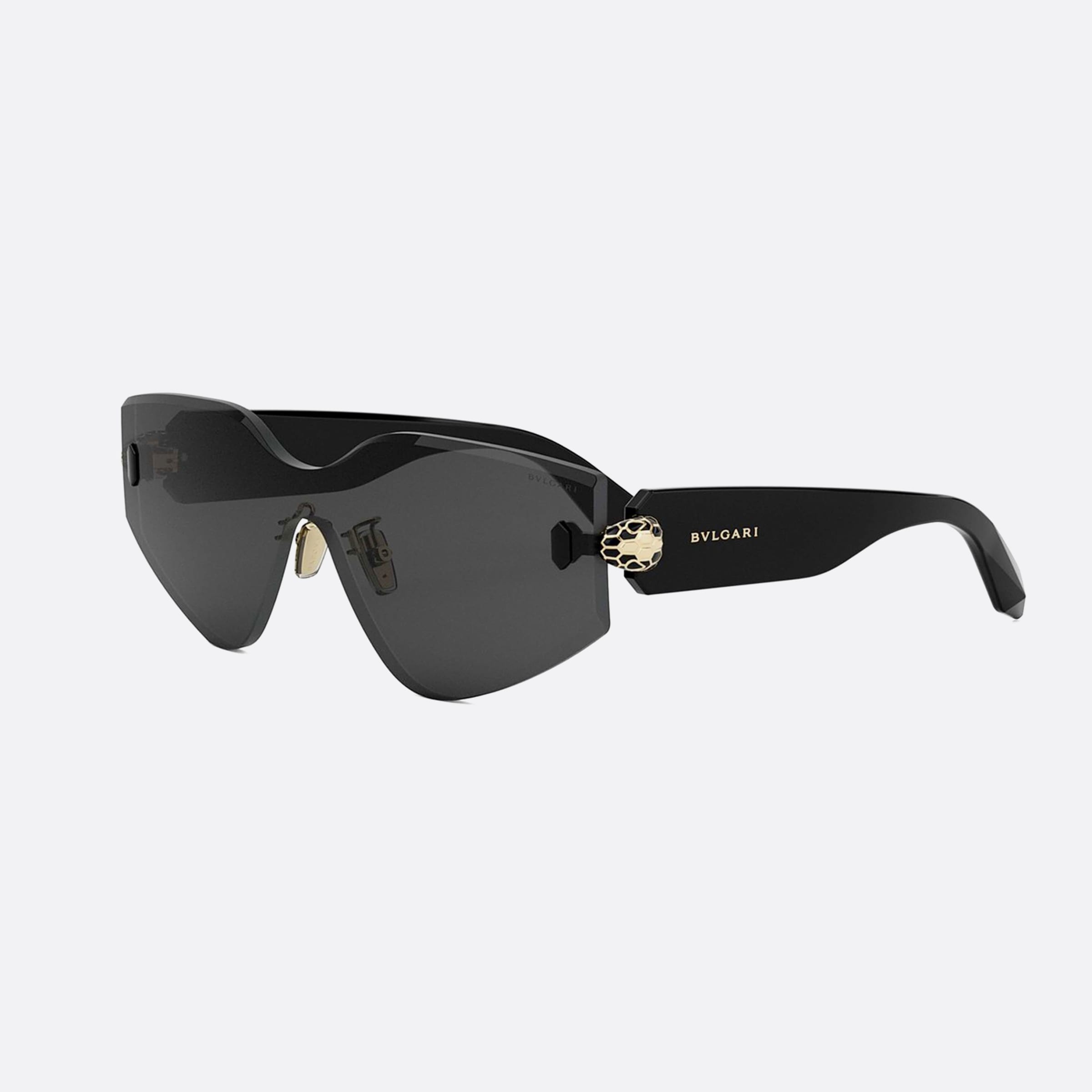 Bvlgari Serpenti Bv40034u 01a Black Shield Women Sunglasses - Main View