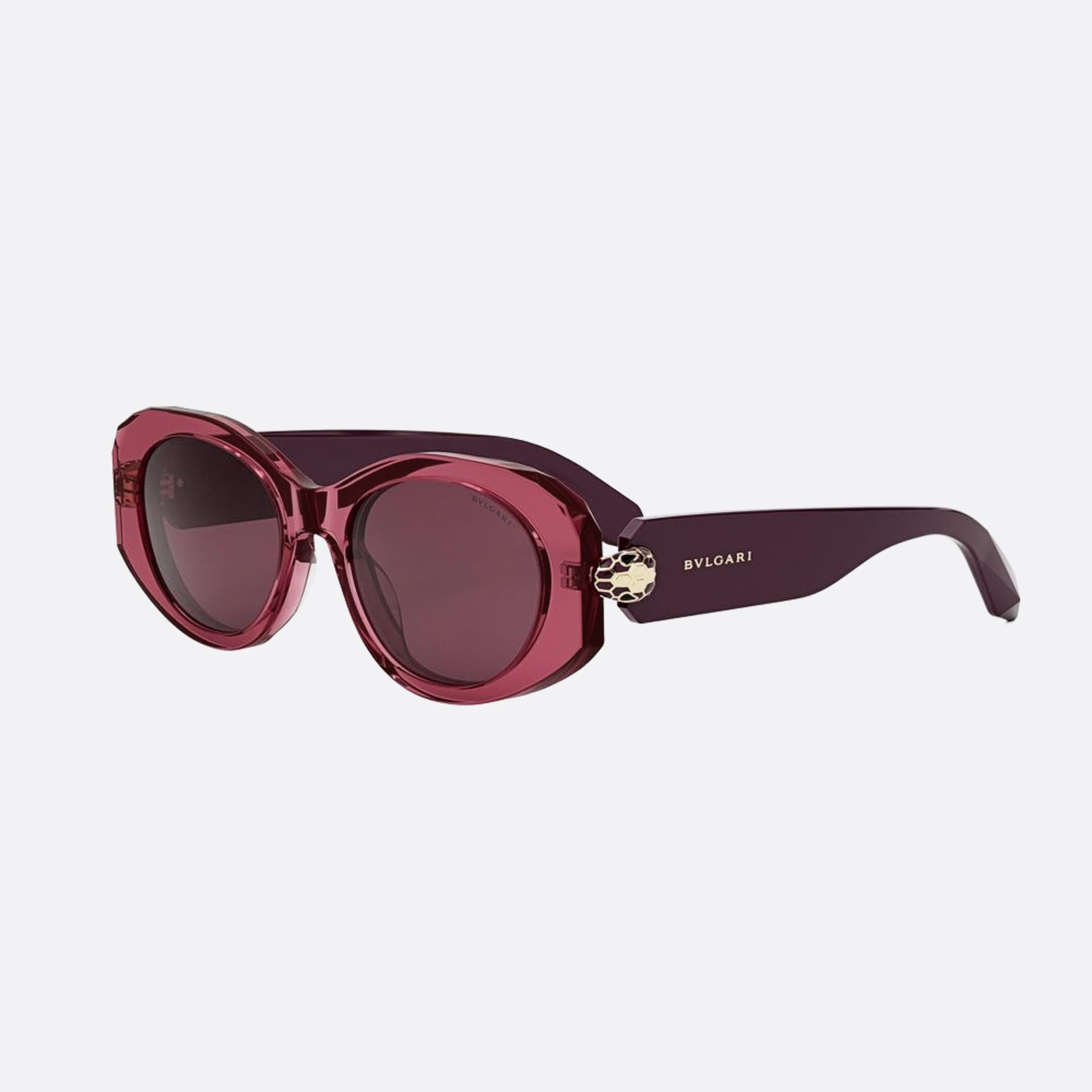 Bvlgari 52mm Serpenti Forever 81y Violet Oval Women Sunglasses - Side View