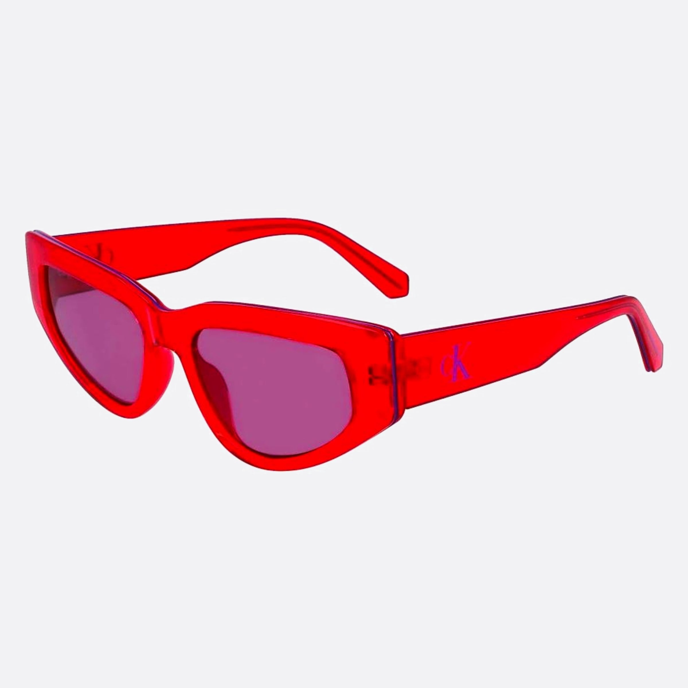Calvin 53mm Klein Jeans Ckj23603s Red Cat Eye Women Sunglasses - Side View