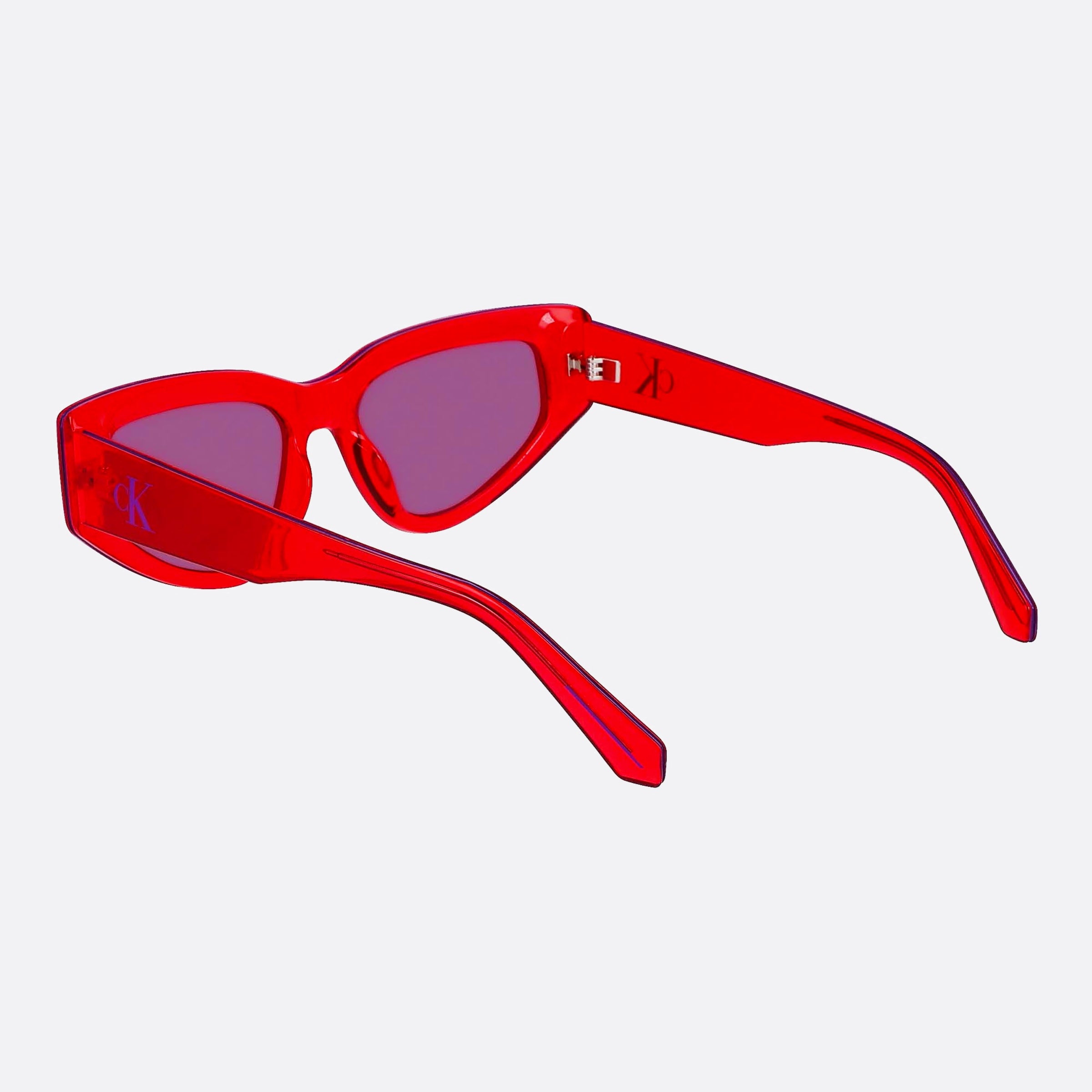 Calvin 53mm Klein Jeans Ckj23603s Red Cat Eye Women Sunglasses - Lifestyle Shot
