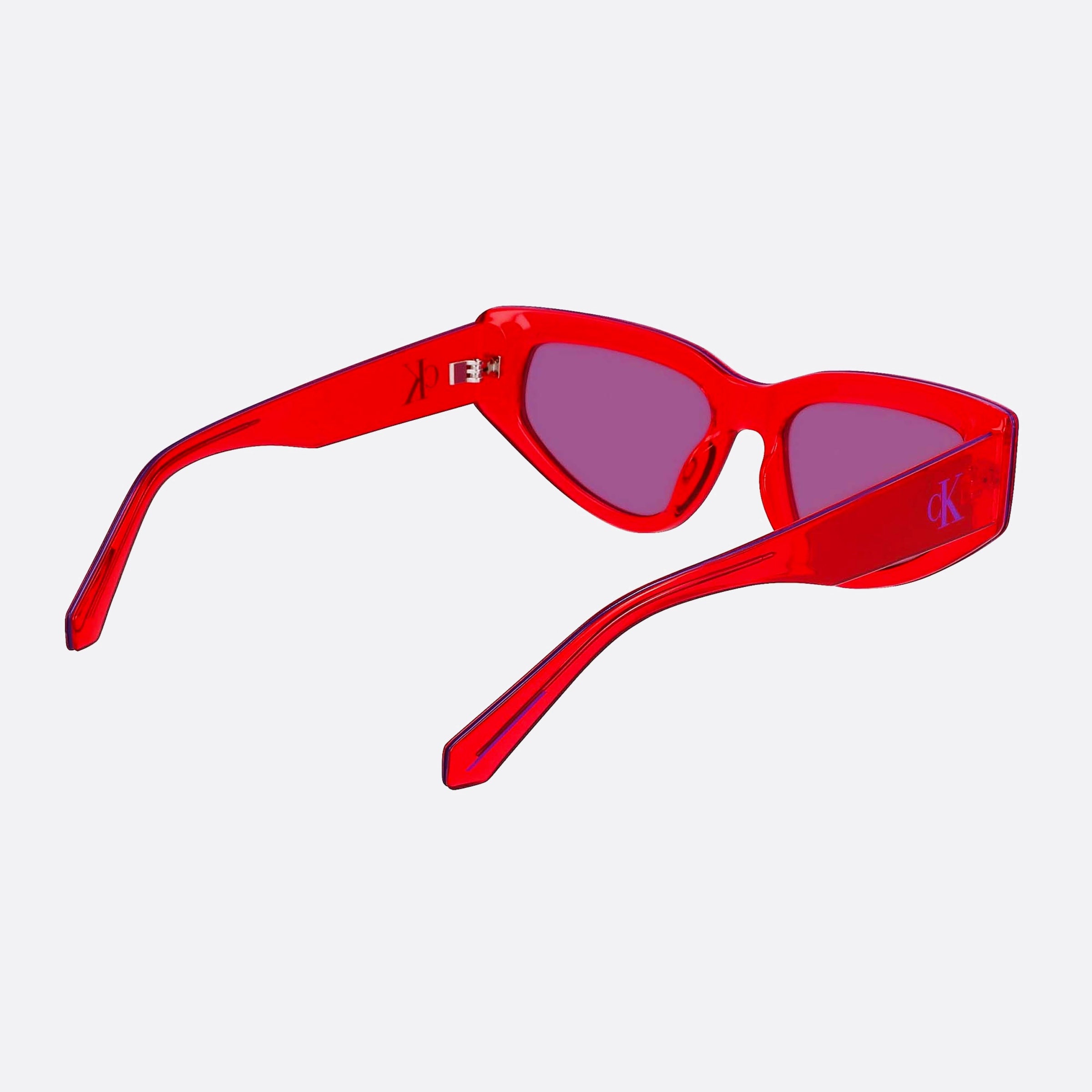 Calvin 53mm Klein Jeans Ckj23603s Red Cat Eye Women Sunglasses - Additional Angle