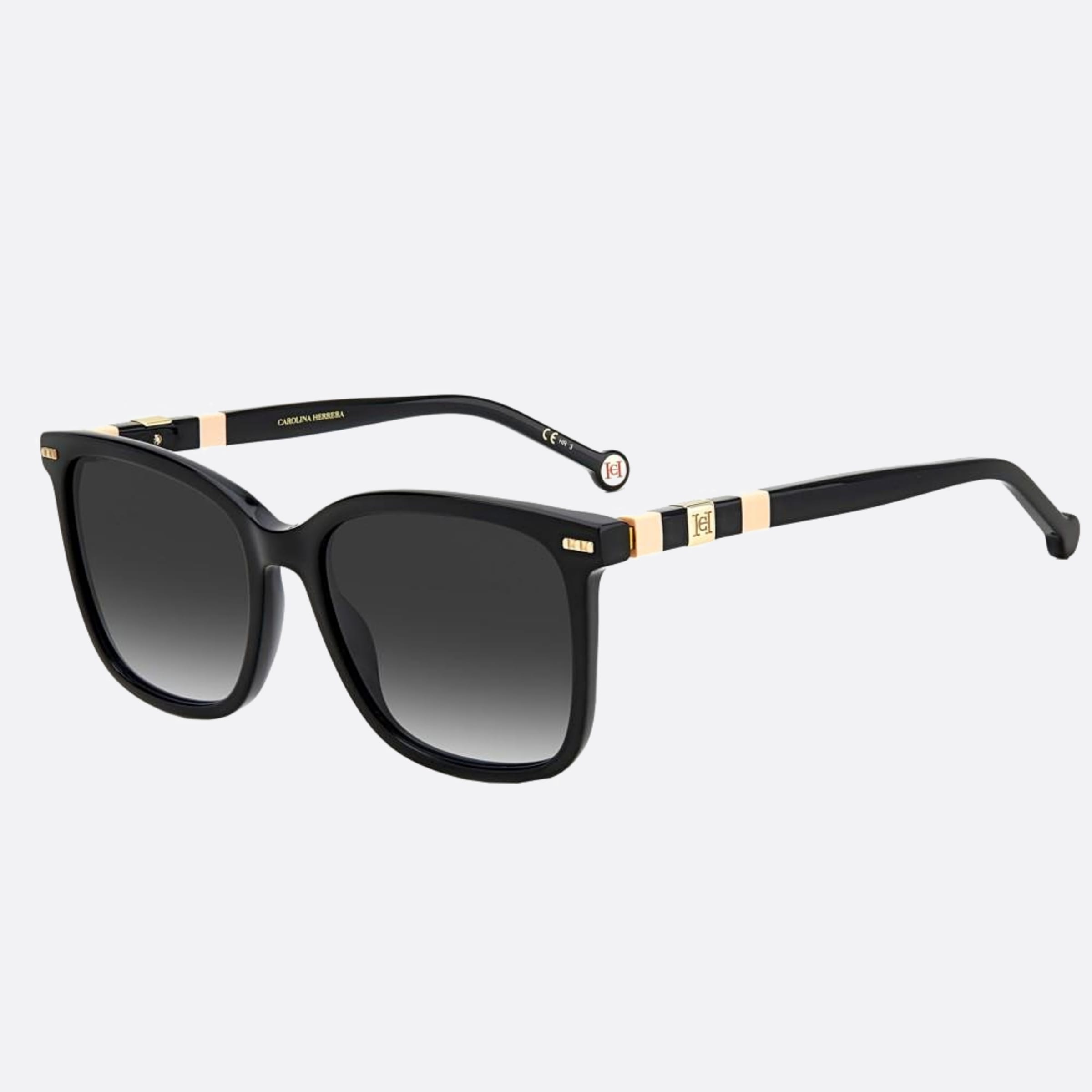 Carolina 57mm Herrera 3h2 Black Geometric Women Sunglasses - Side View