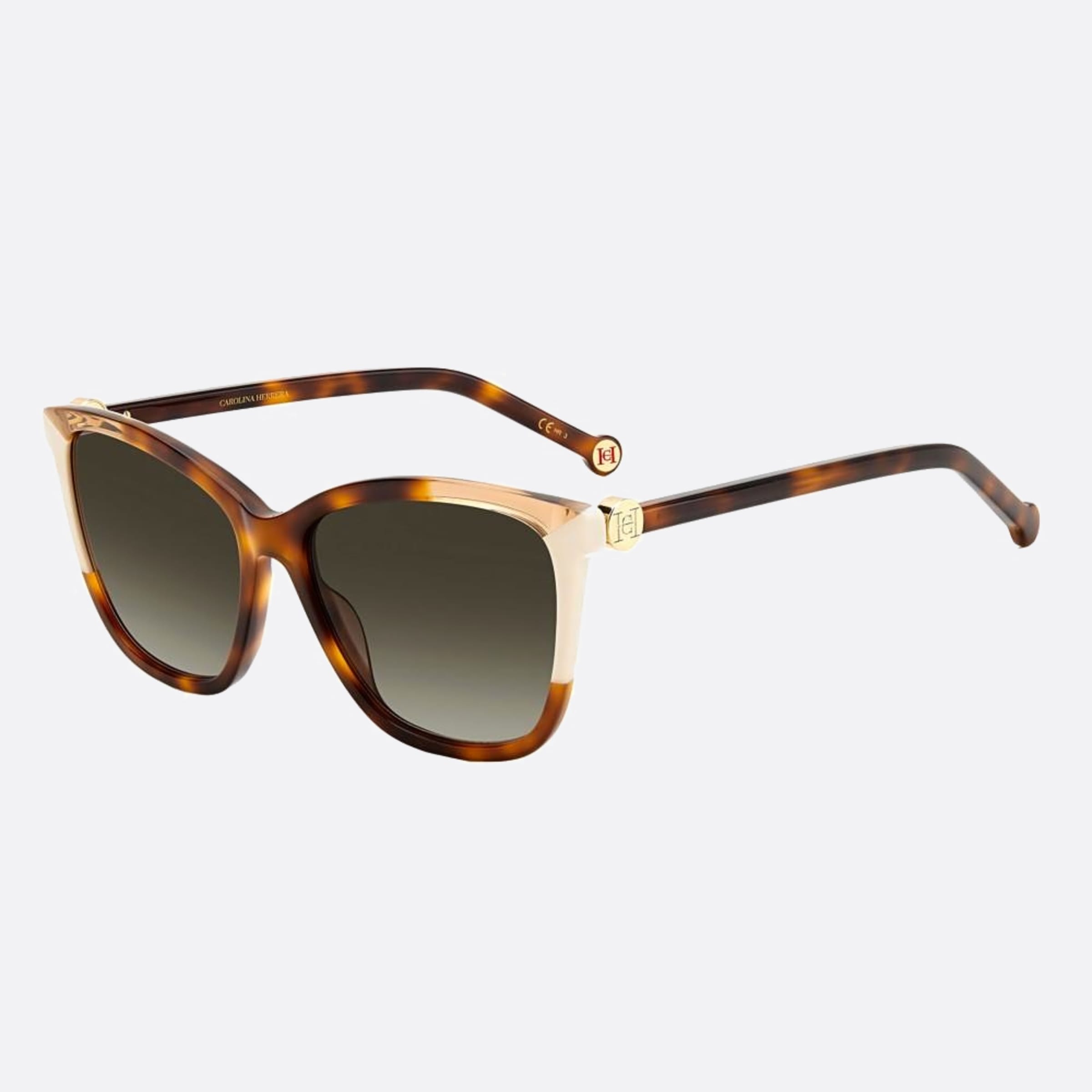 Carolina 58mm Herrera C1h Havana Geometric Women Sunglasses - Side View