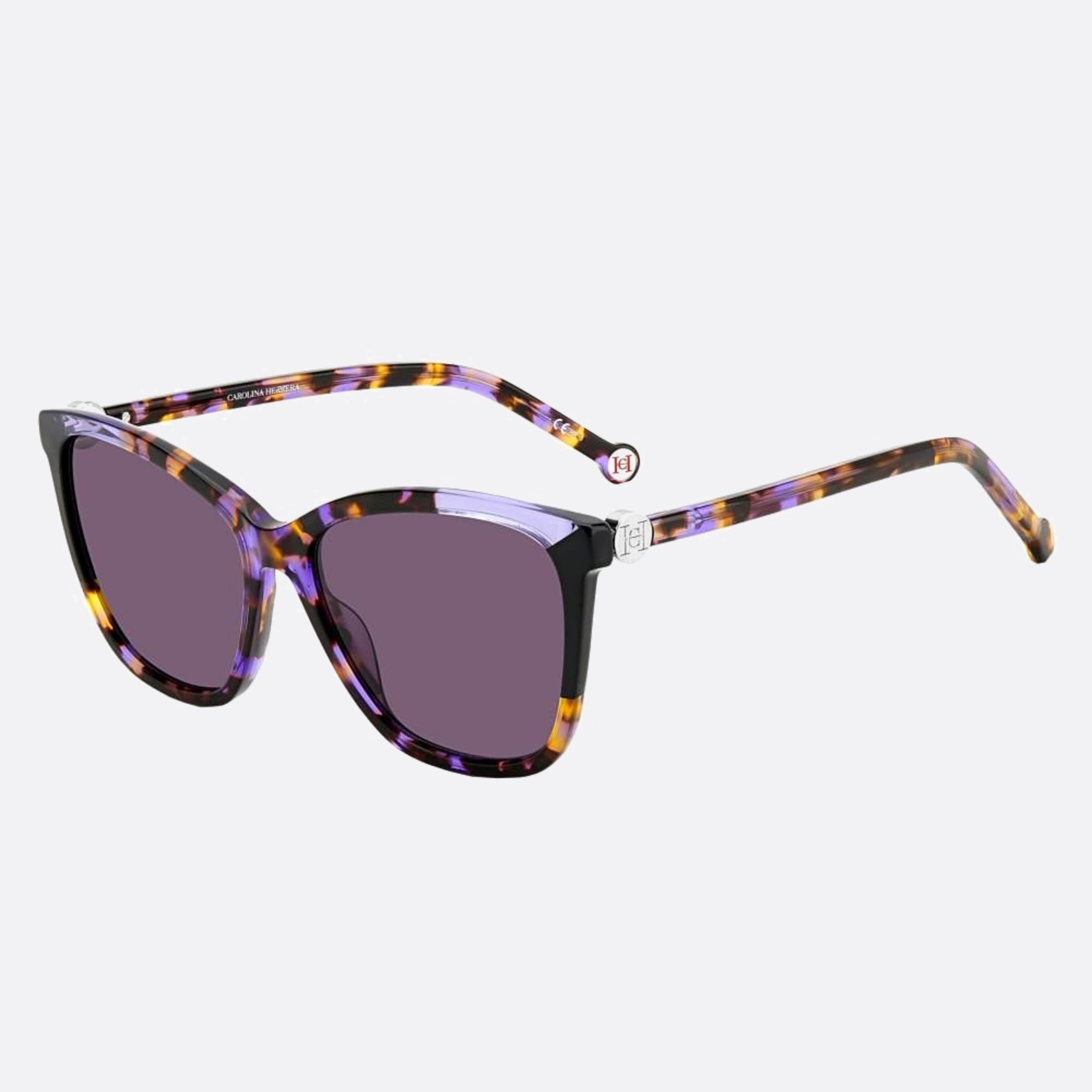 Carolina 58mm Herrera F0t Violet Geometric Women Sunglasses - Side View