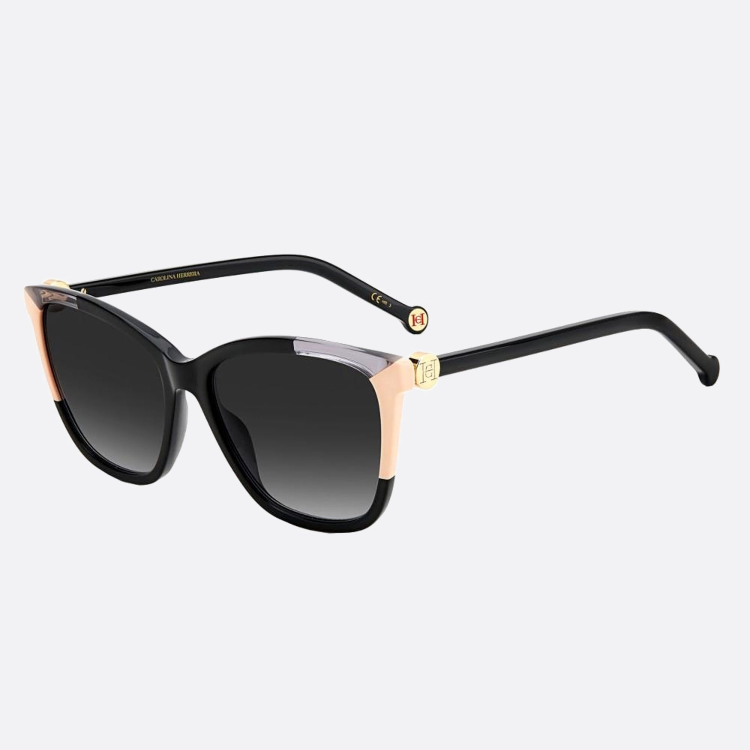 Carolina 58mm Herrera Kdx Black Geometric Women Sunglasses - Side View