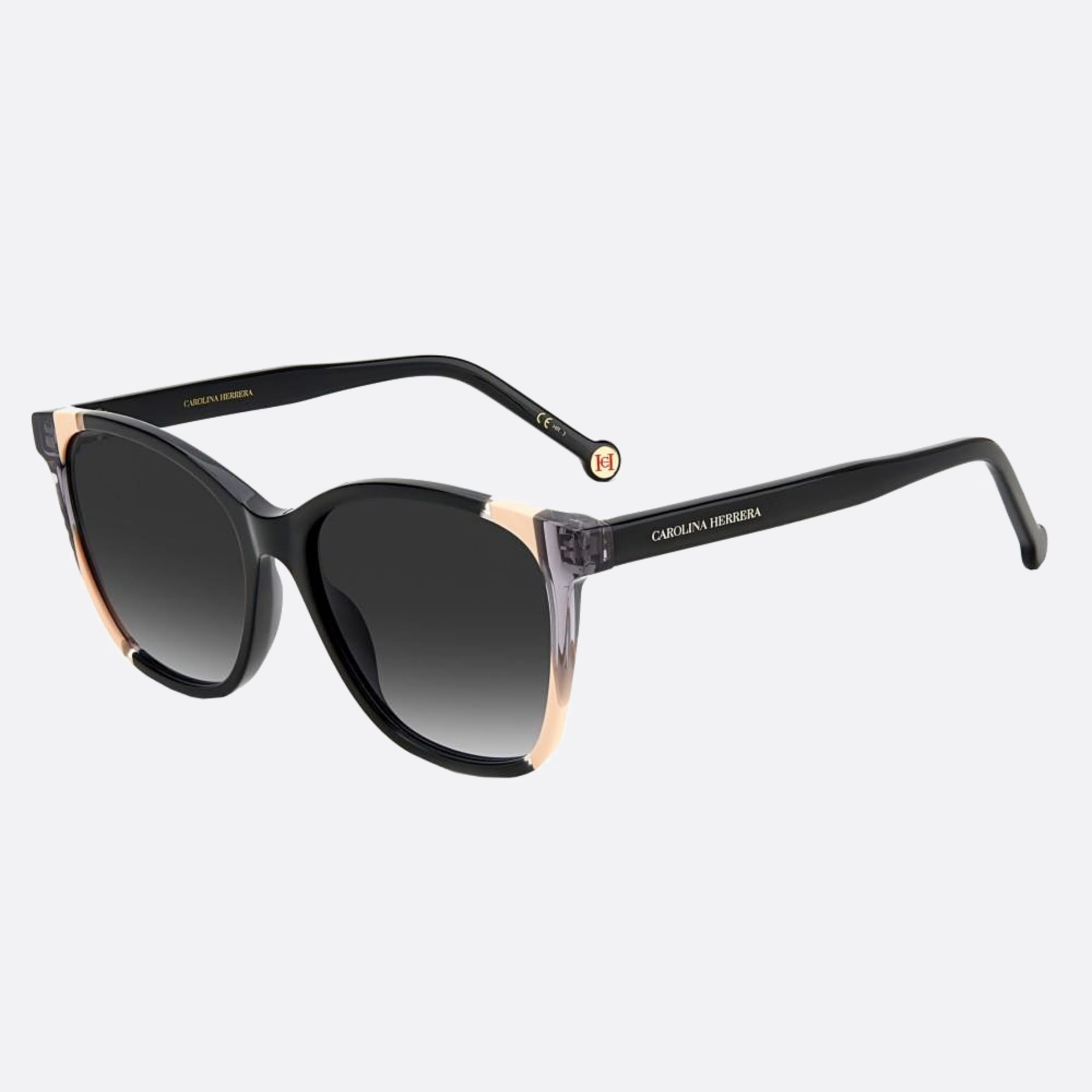 Carolina 57mm Herrera Kdx Black Geometric Women Sunglasses - Side View