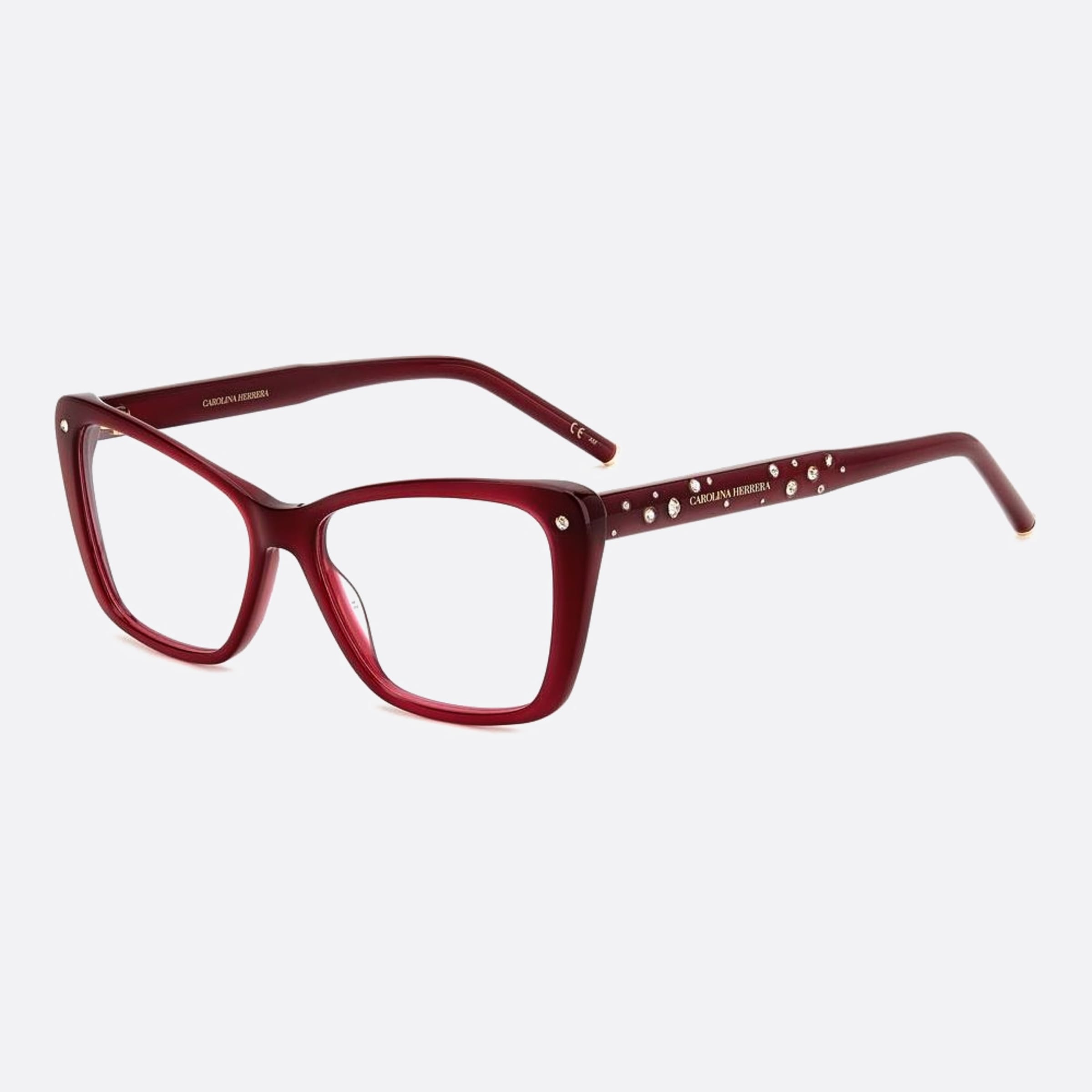 Carolina 53mm Herrera Her Lhf Red Cat Eye Women Eyeglasses - Side View