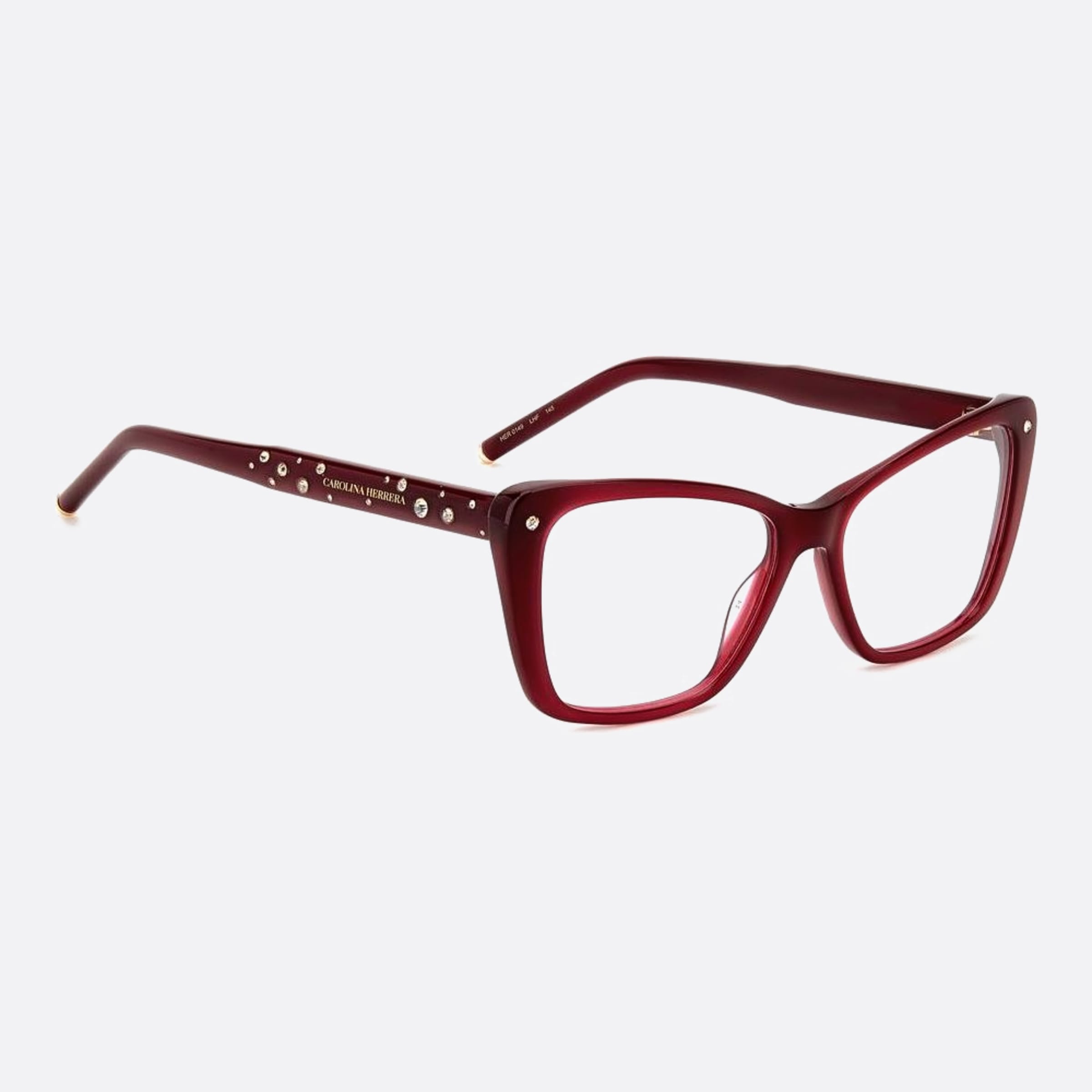 Carolina 53mm Herrera Her Lhf Red Cat Eye Women Eyeglasses - Detail View