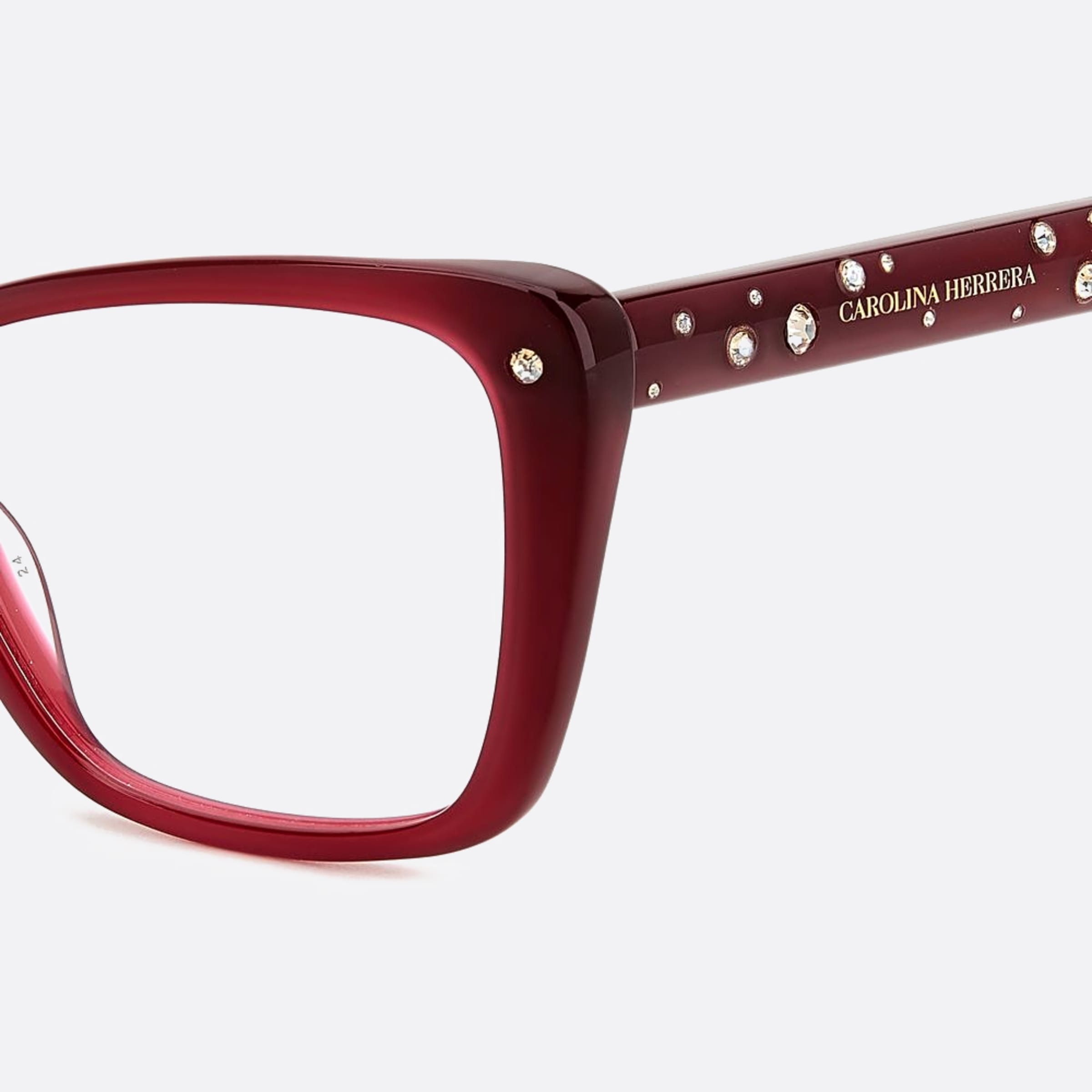Carolina 53mm Herrera Her Lhf Red Cat Eye Women Eyeglasses - Lifestyle Shot
