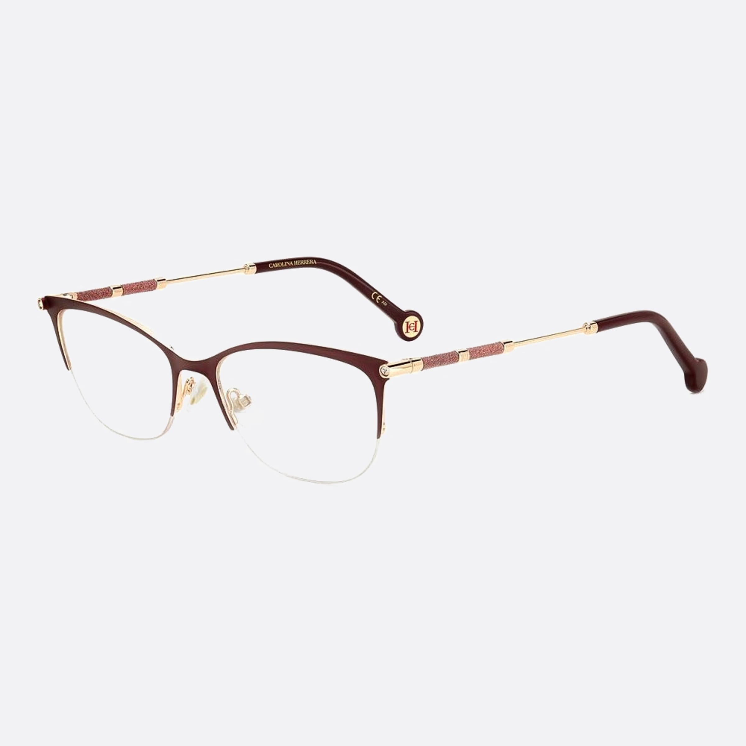 Carolina 54mm Herrera Her Noa Red Cat Eye Women Eyeglasses - Side View