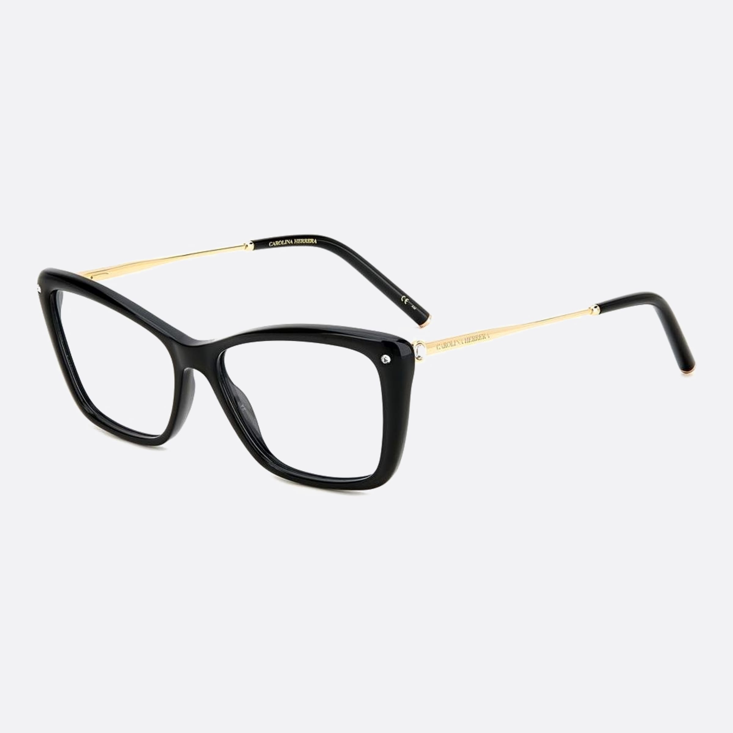 Carolina 55mm Herrera Her Black Cat Eye Women Eyeglasses - Side View
