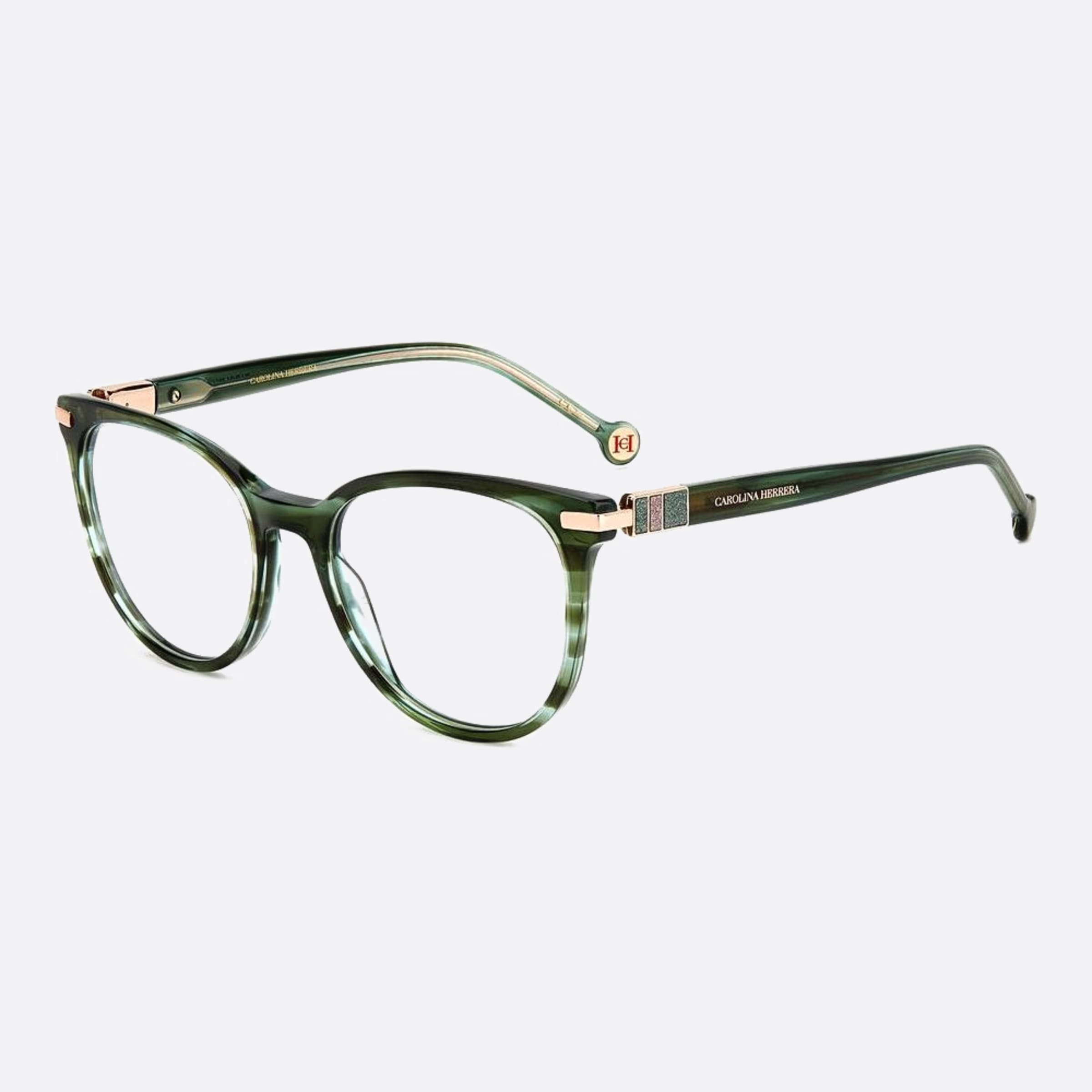Carolina 53mm Herrera Her 6ak Green Cat Eye Women Eyeglasses - Side View