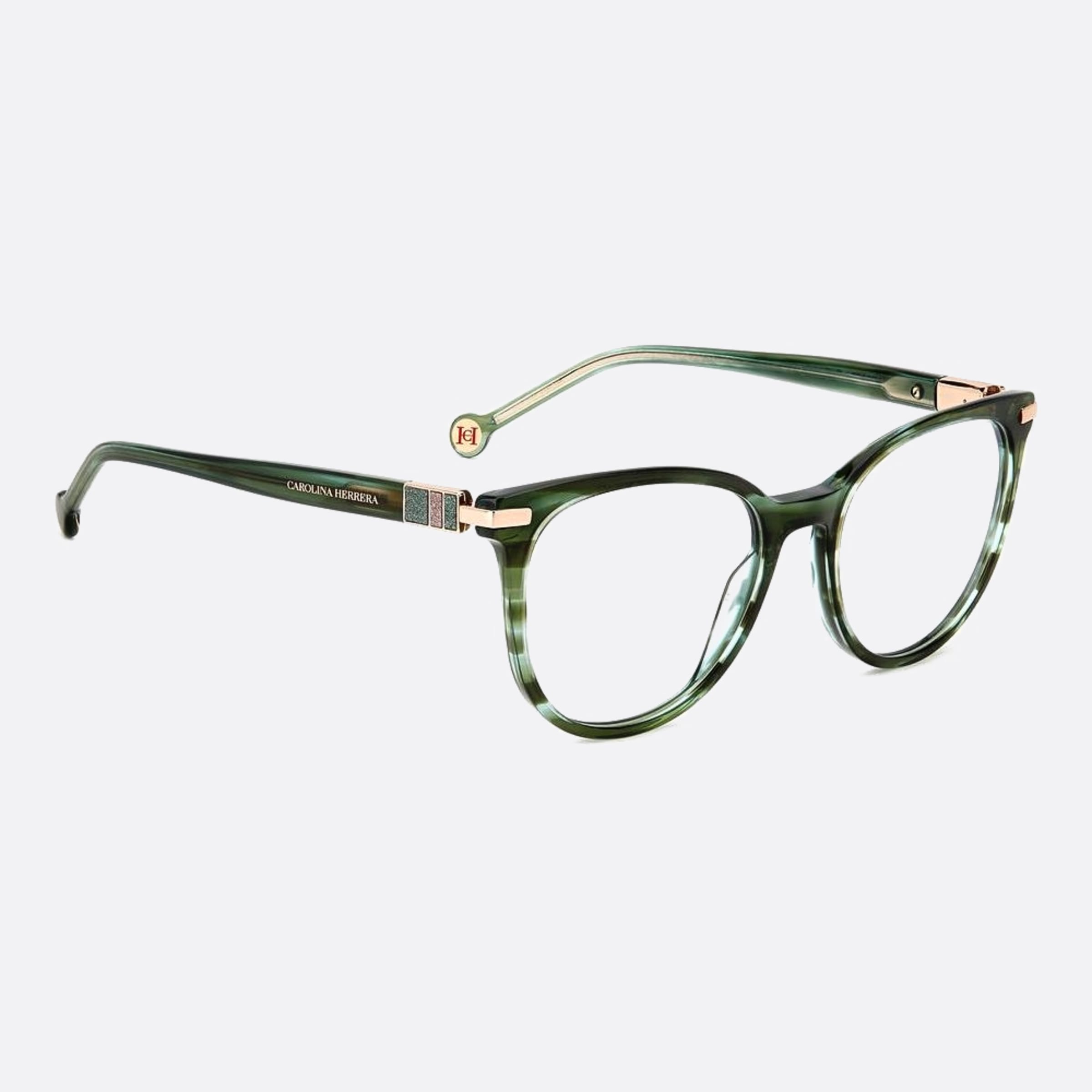 Carolina 53mm Herrera Her 6ak Green Cat Eye Women Eyeglasses - Detail View